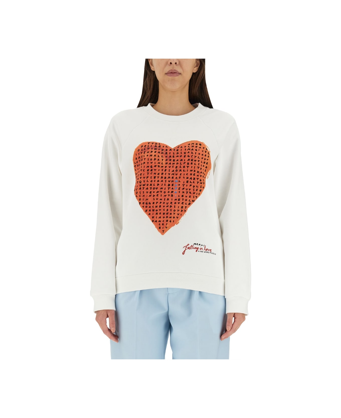 Marni Heart Crucipuzzle Sweatshirt - WHITE
