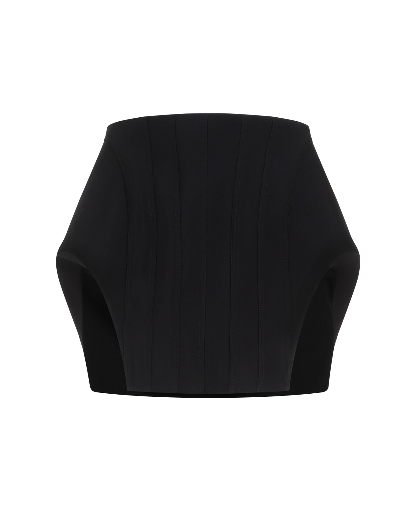 Mugler Viscose Mini Skirt - Black