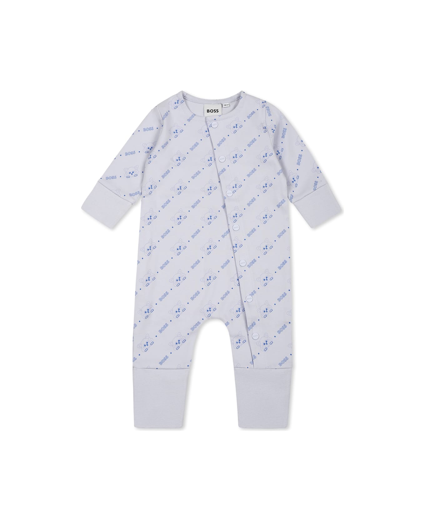 Hugo Boss Light Blue Babygrow Set For Baby Boy With Logo - Light Blue