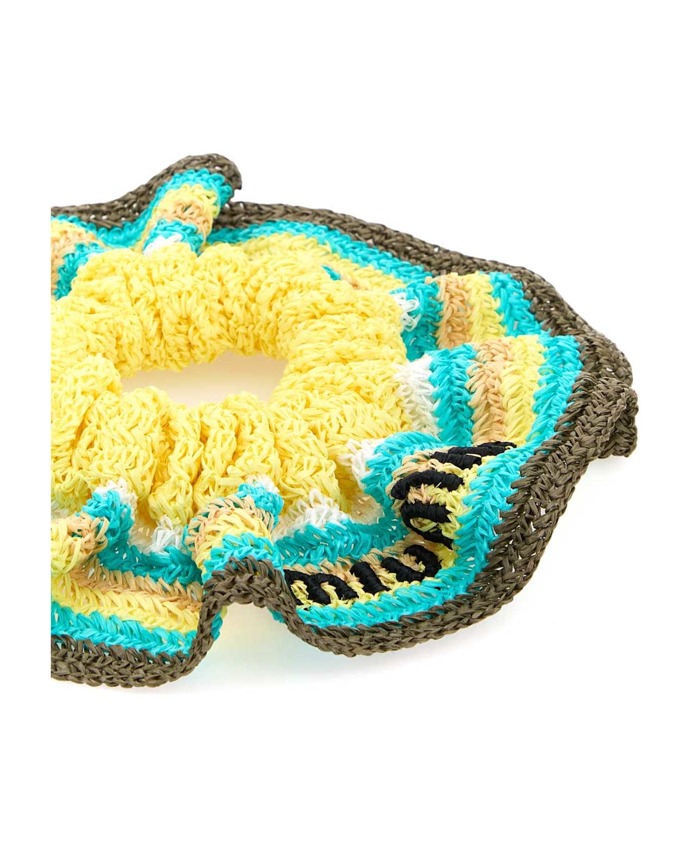 Miu Miu Embroidered Rafia Scrunchie - TUNDRALIMONENAT
