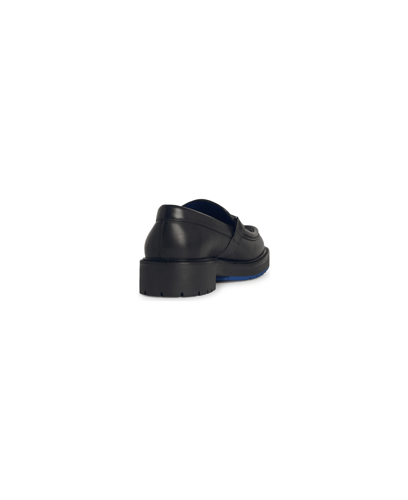 Burberry 
raft
 Black Leather Loafers - Black
