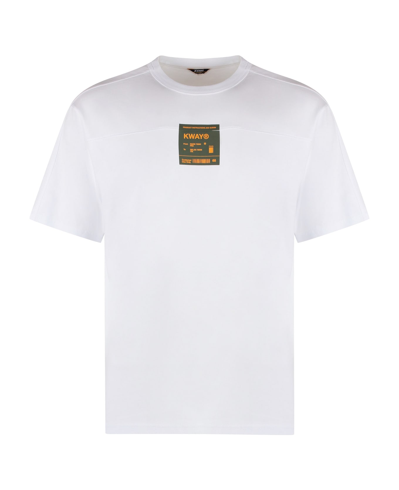 K-Way Fantome Cotton Crew-neck T-shirt - White