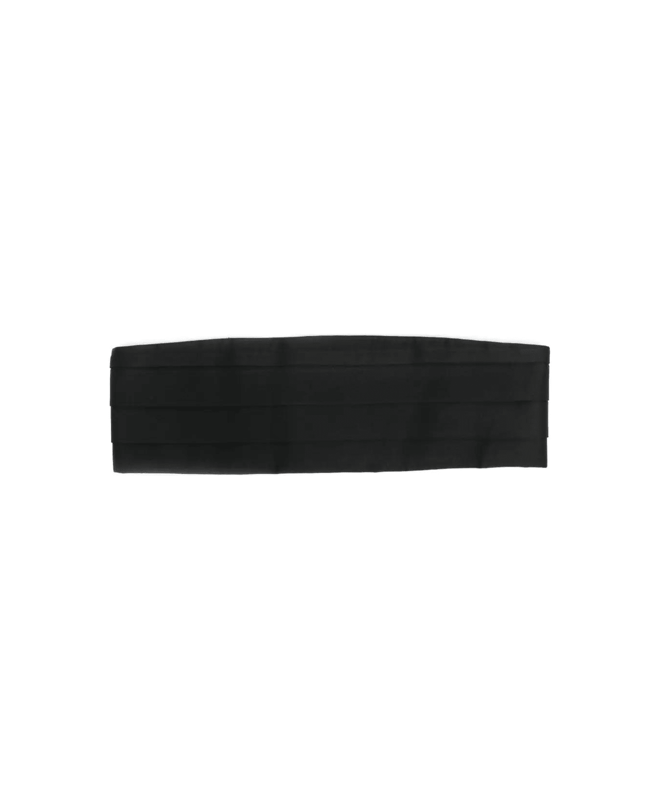 Stella McCartney Pleated Satin Belt - BLACK