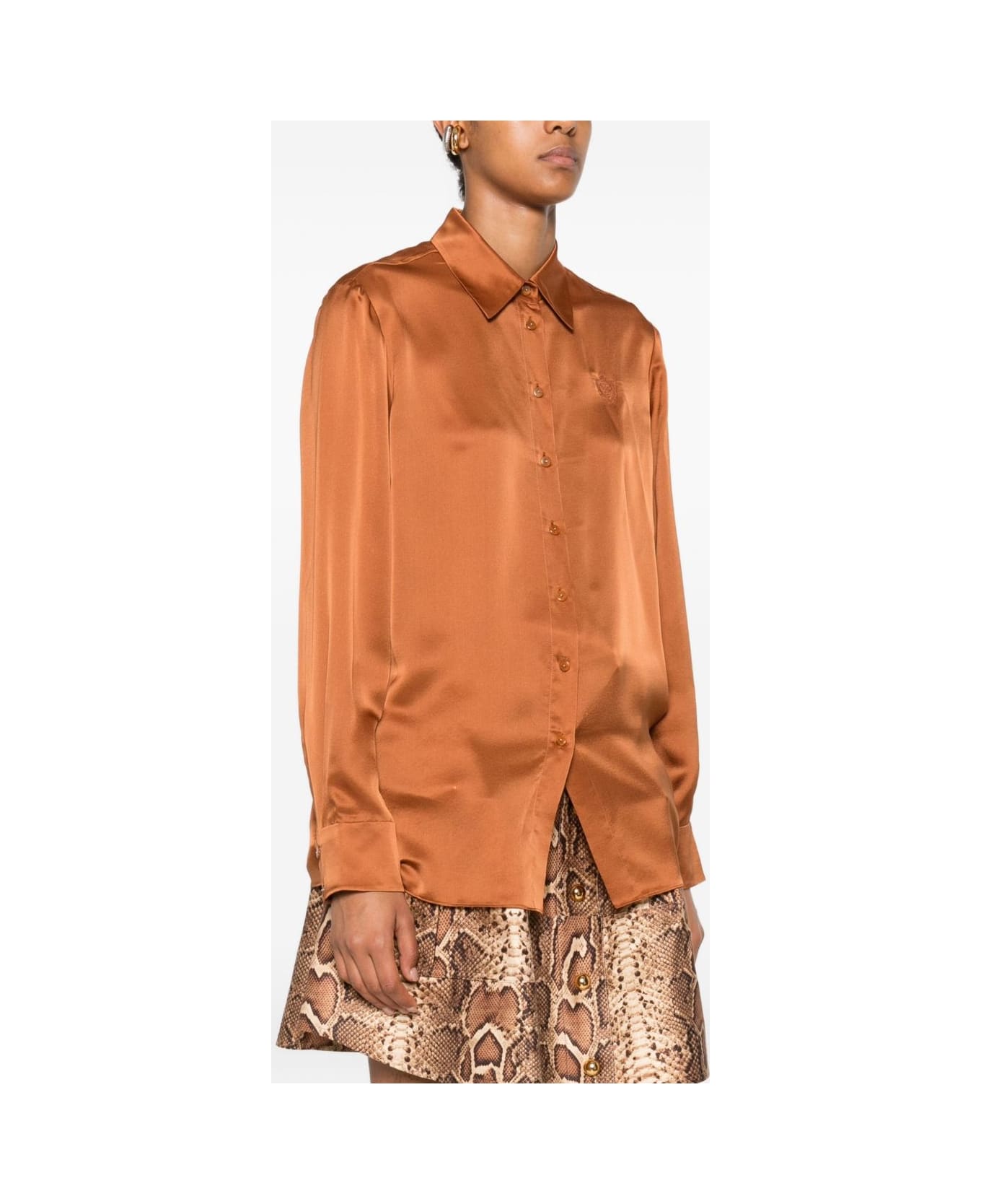 Zimmermann Satin Silk Shirt - Brown