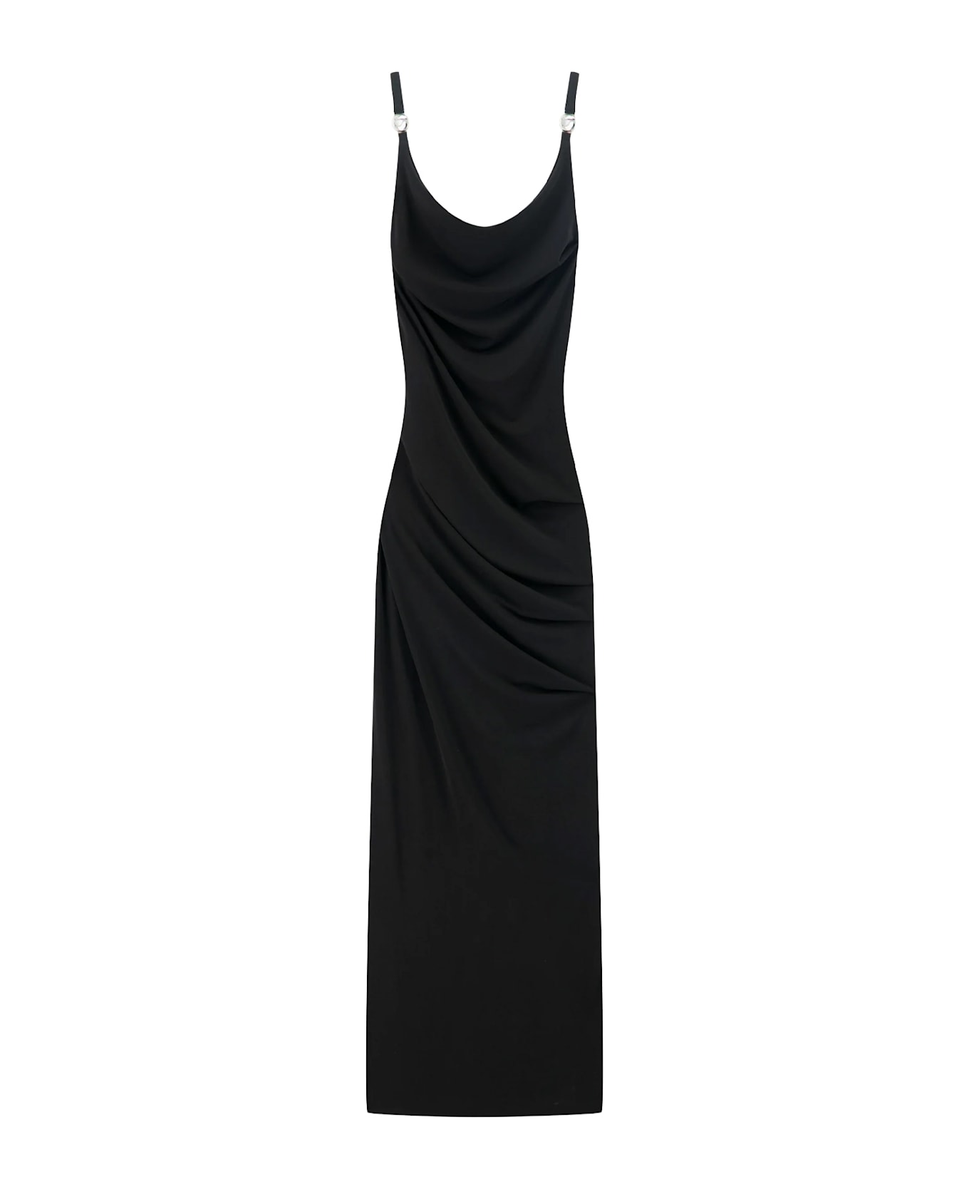 Coperni Stretch Fabric Long Dress - Black