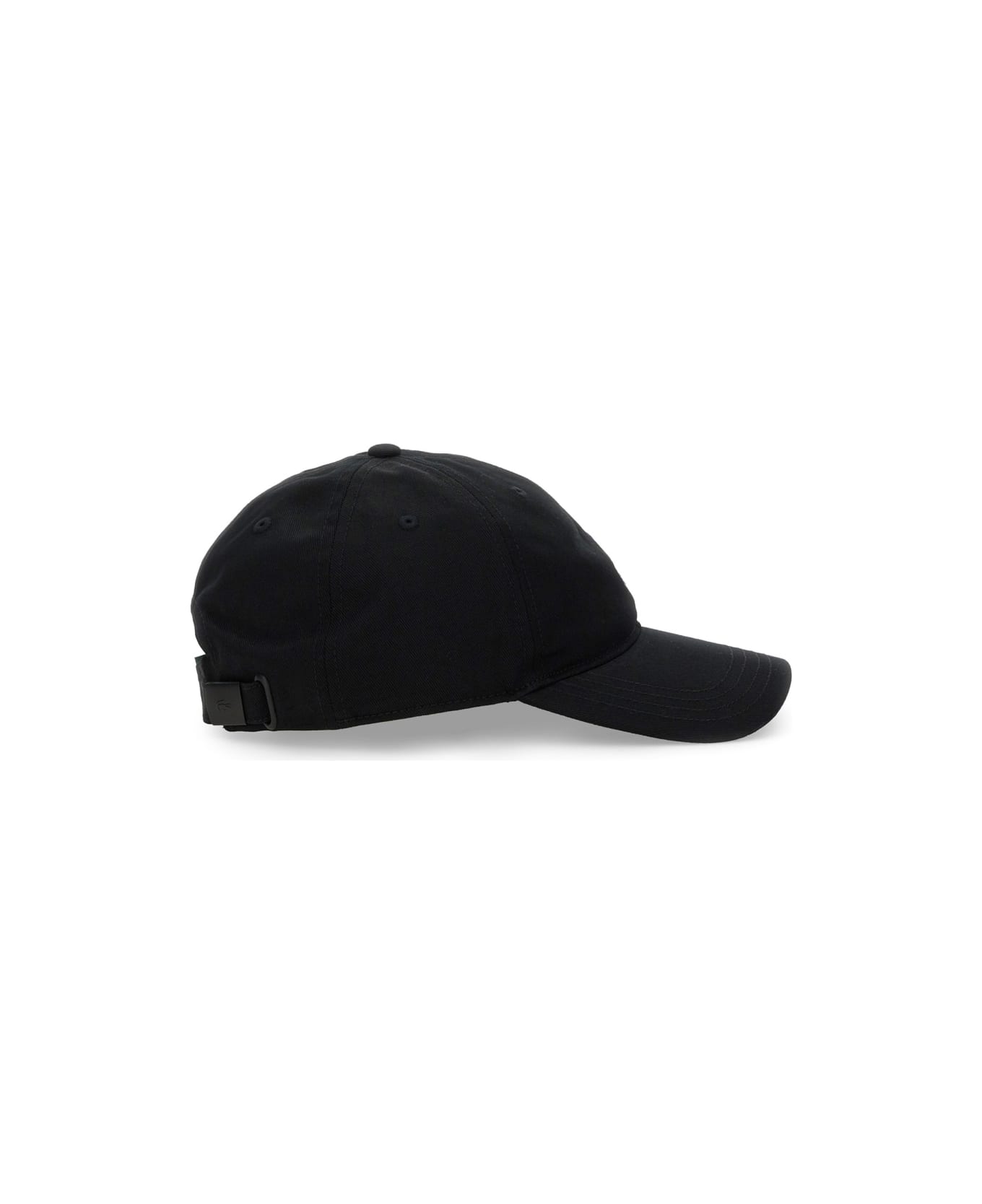 Lacoste Baseball Hat With Logo - Black
