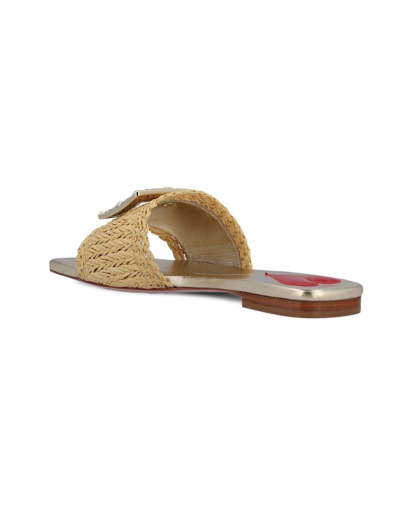 Roger Vivier Embellished Slip-on Sandals - Beige