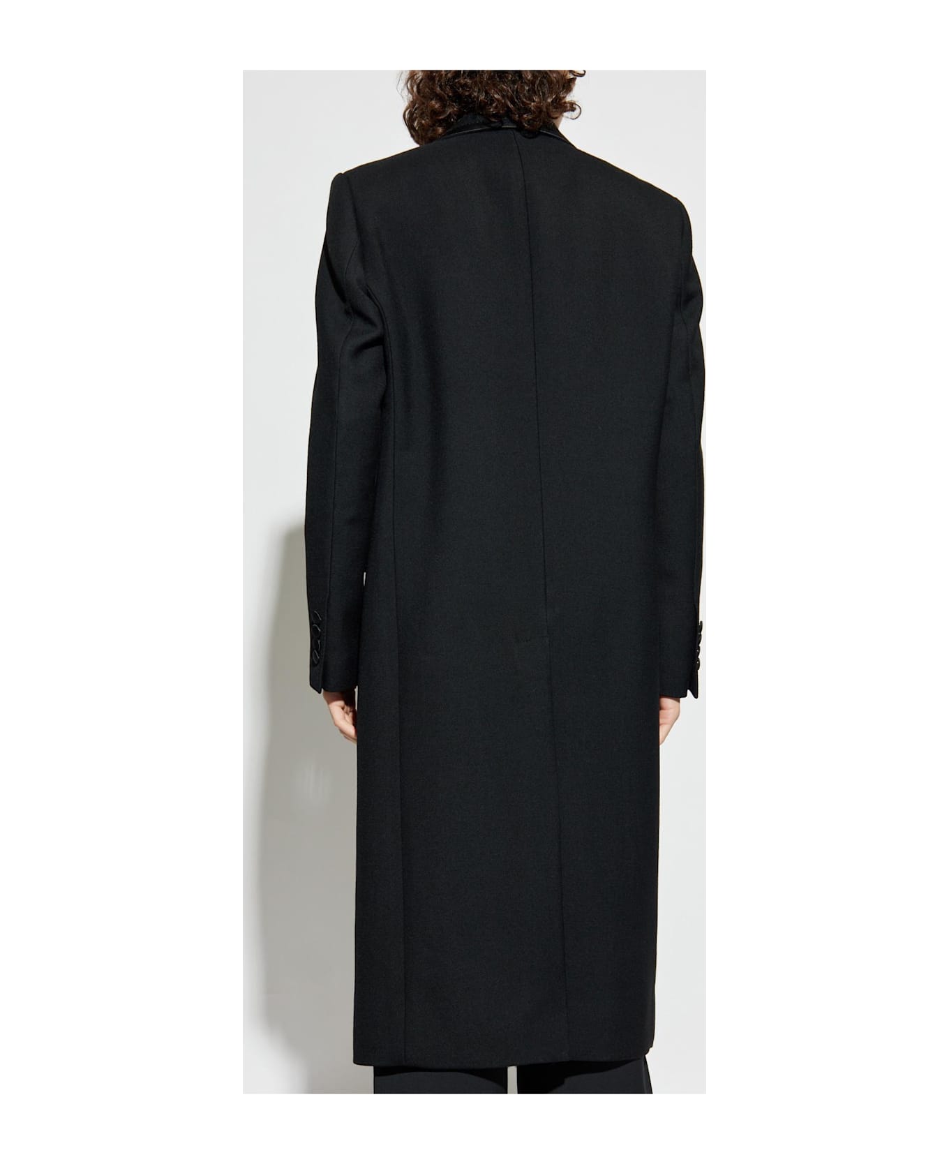 Dolce 
Gabbana Wool Coat With Single Vent - BLACK