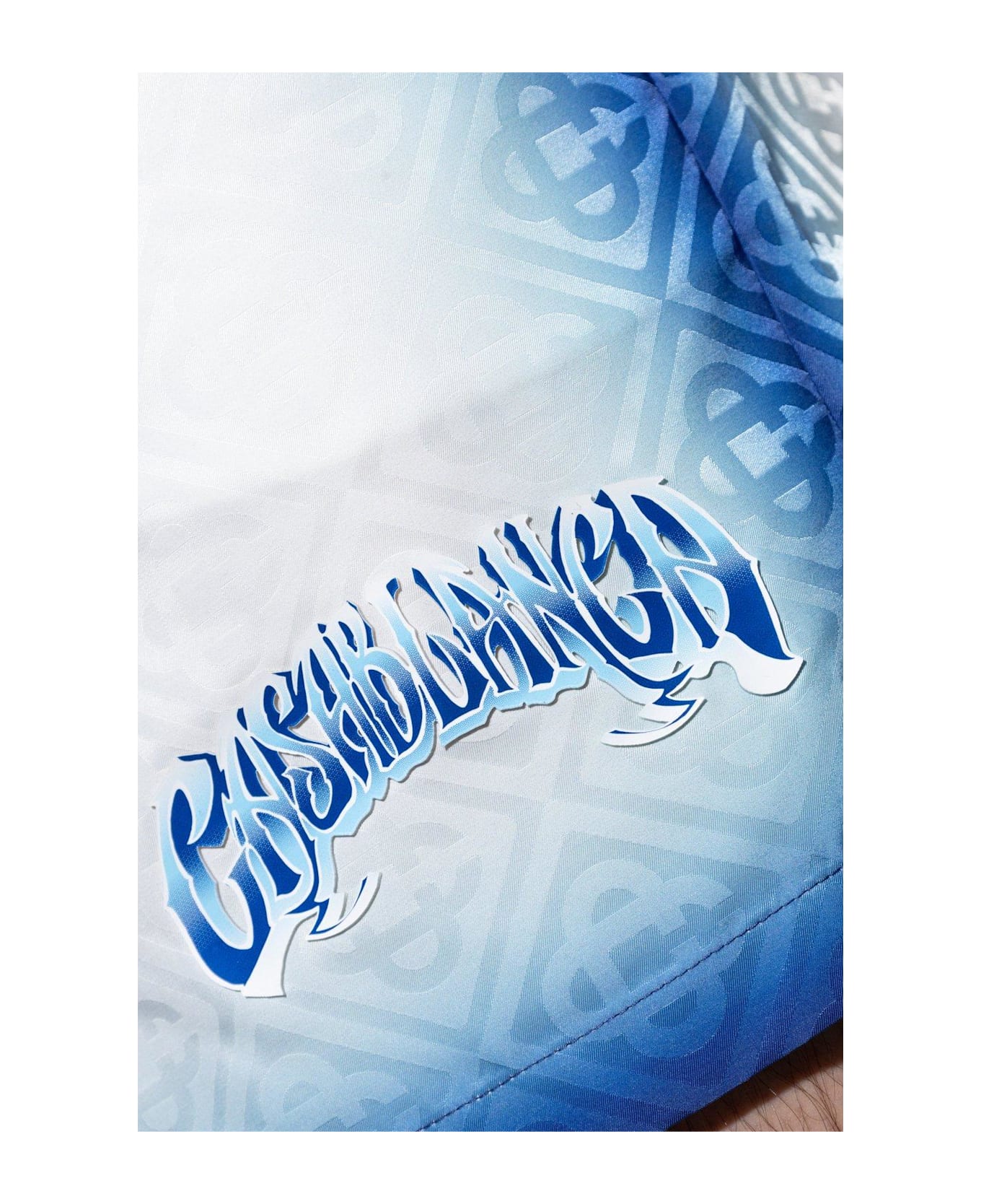 Casablanca Sea Logo Printed Swim Shorts - Blu