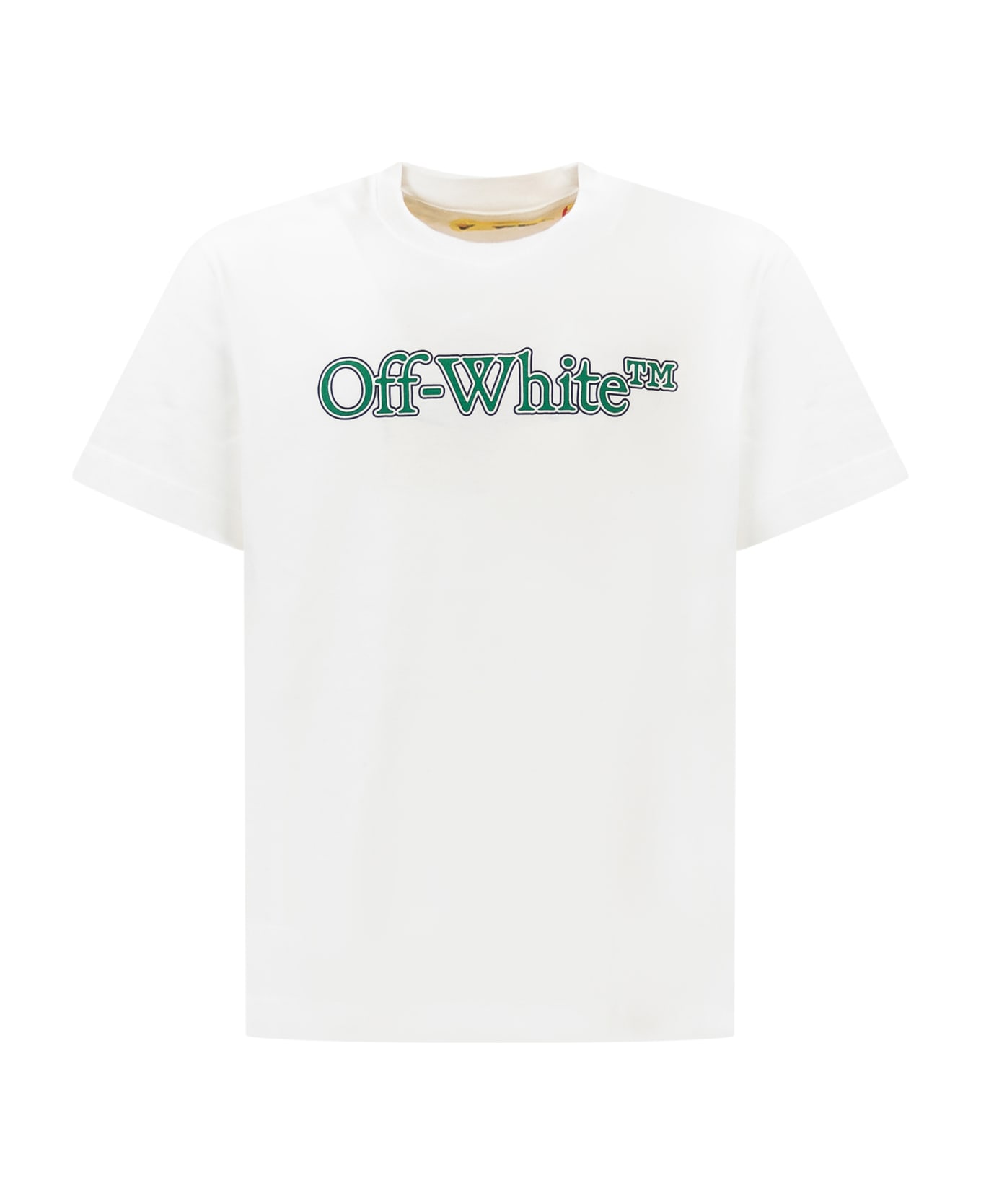 Off-White Logo Big Bookish T-shirt - WHITE GREEN