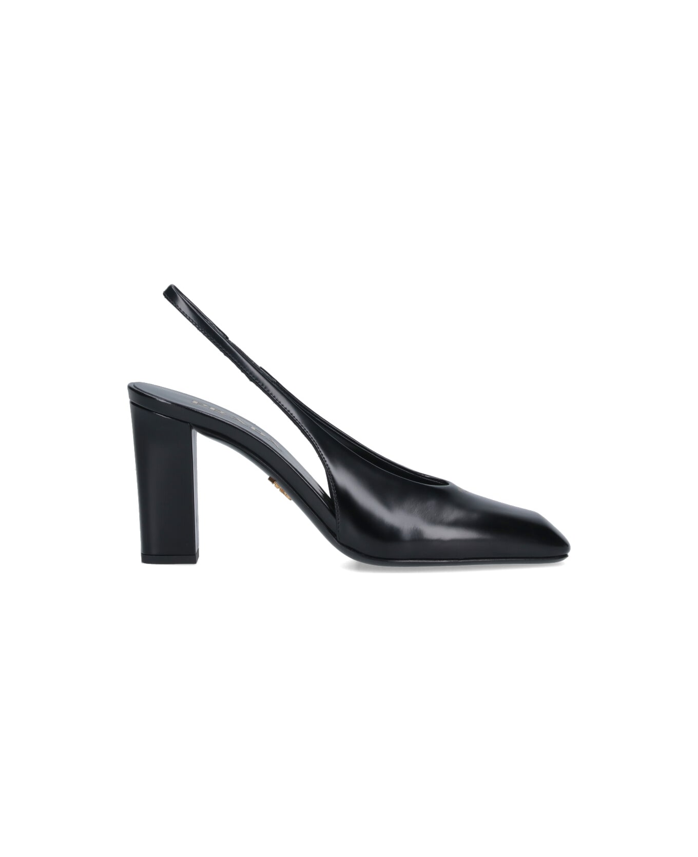 Prada Logo Slingback Pumps - Black  