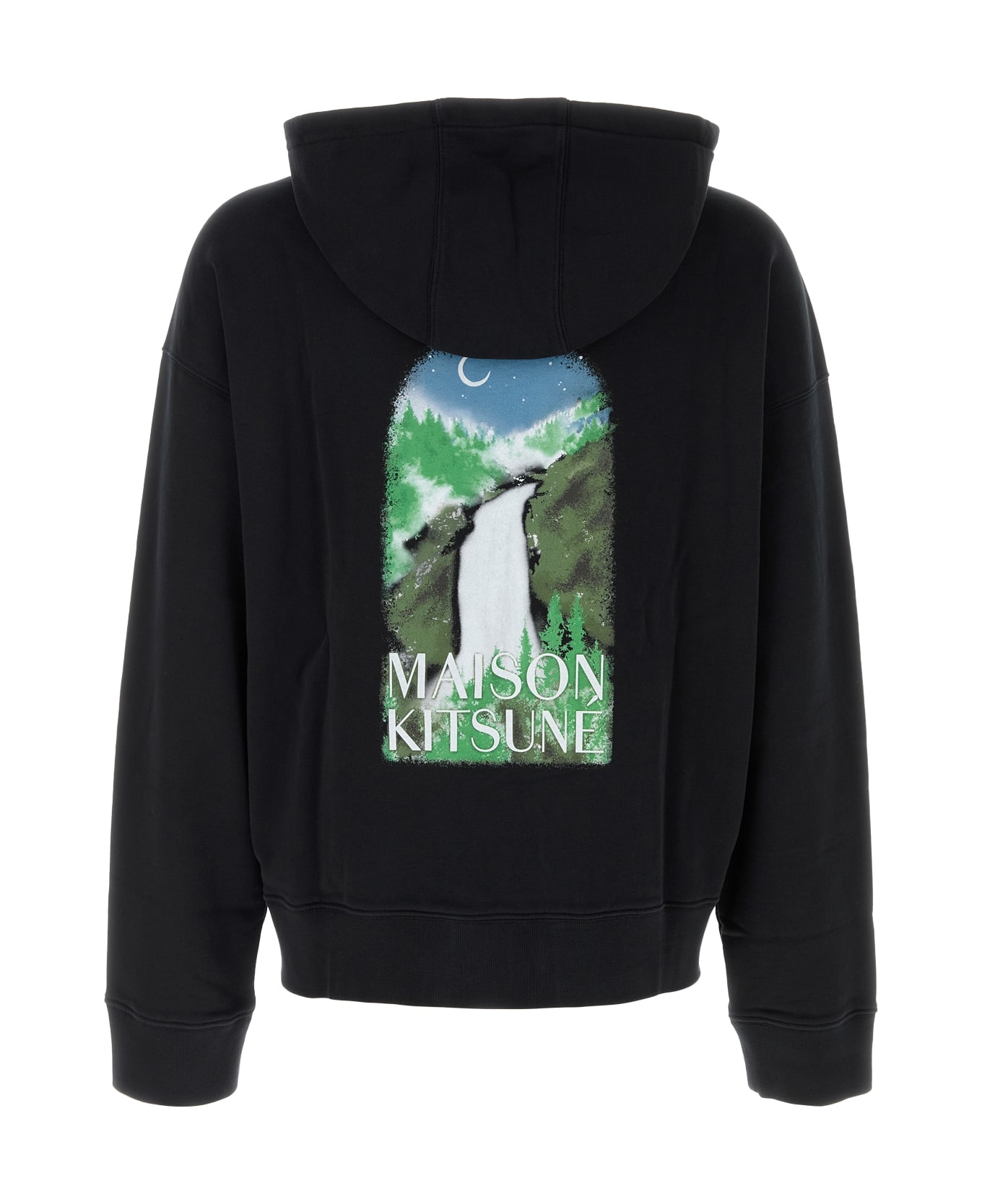 Maison Kitsuné Waterfall Oversize Hoodie - BLACK