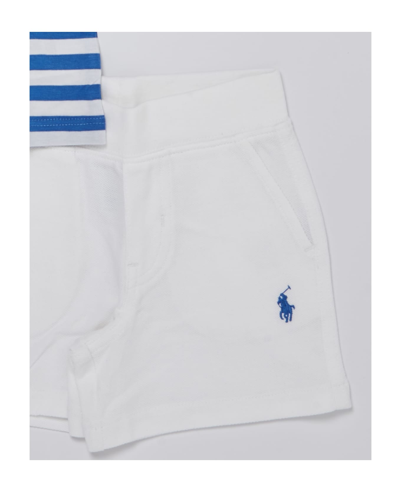 Polo Ralph Lauren Polo+shorts Suit - BIANCO-AZZURRO ボディスーツ＆セットアップ