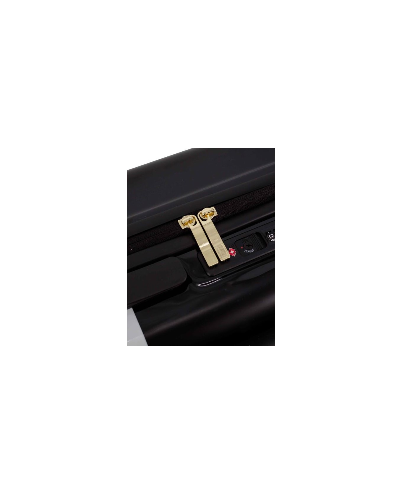 Chiara Ferragni Logomania-stripe Four-wheels Suitcase - Black