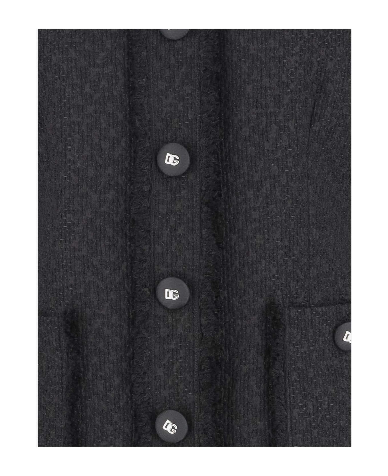 Dolce 
Gabbana Rachel Tweed Single-breasted Jacket - Black