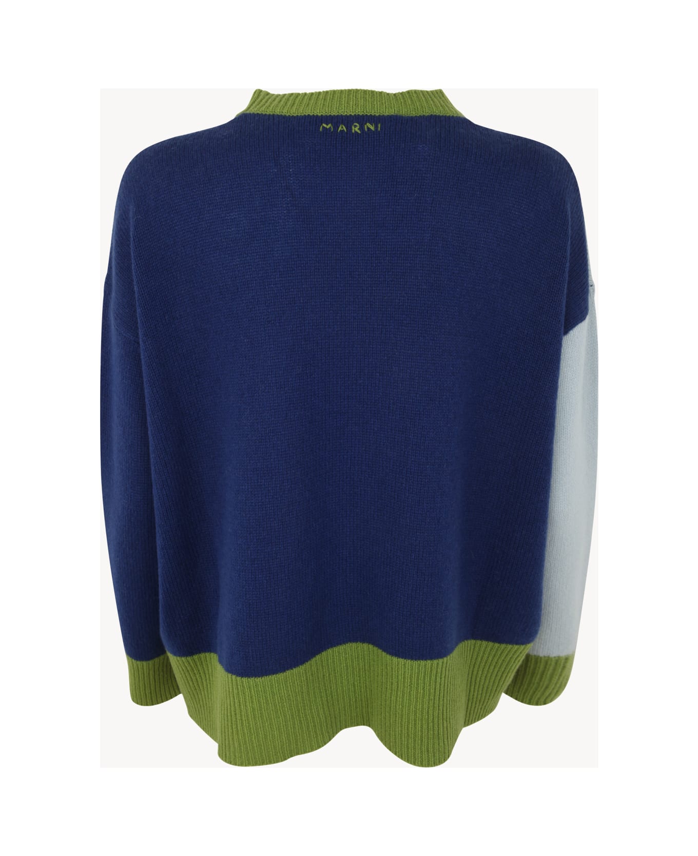 Marni Crew Neck Long Sleeves Loose Fit Sweater - Illusion Blue ニットウェア
