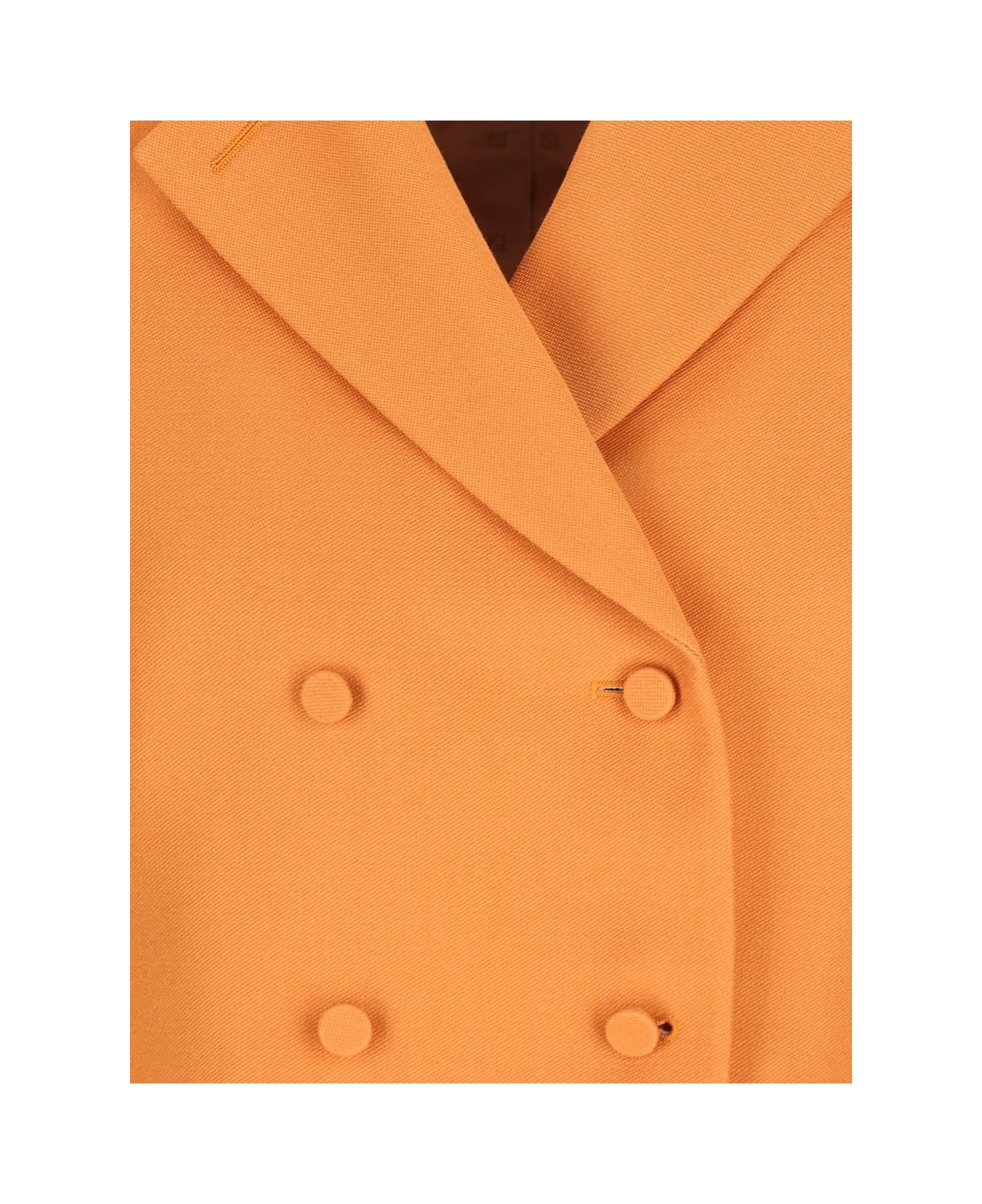 Fendi Wool Double-breasted Jacket - Orange