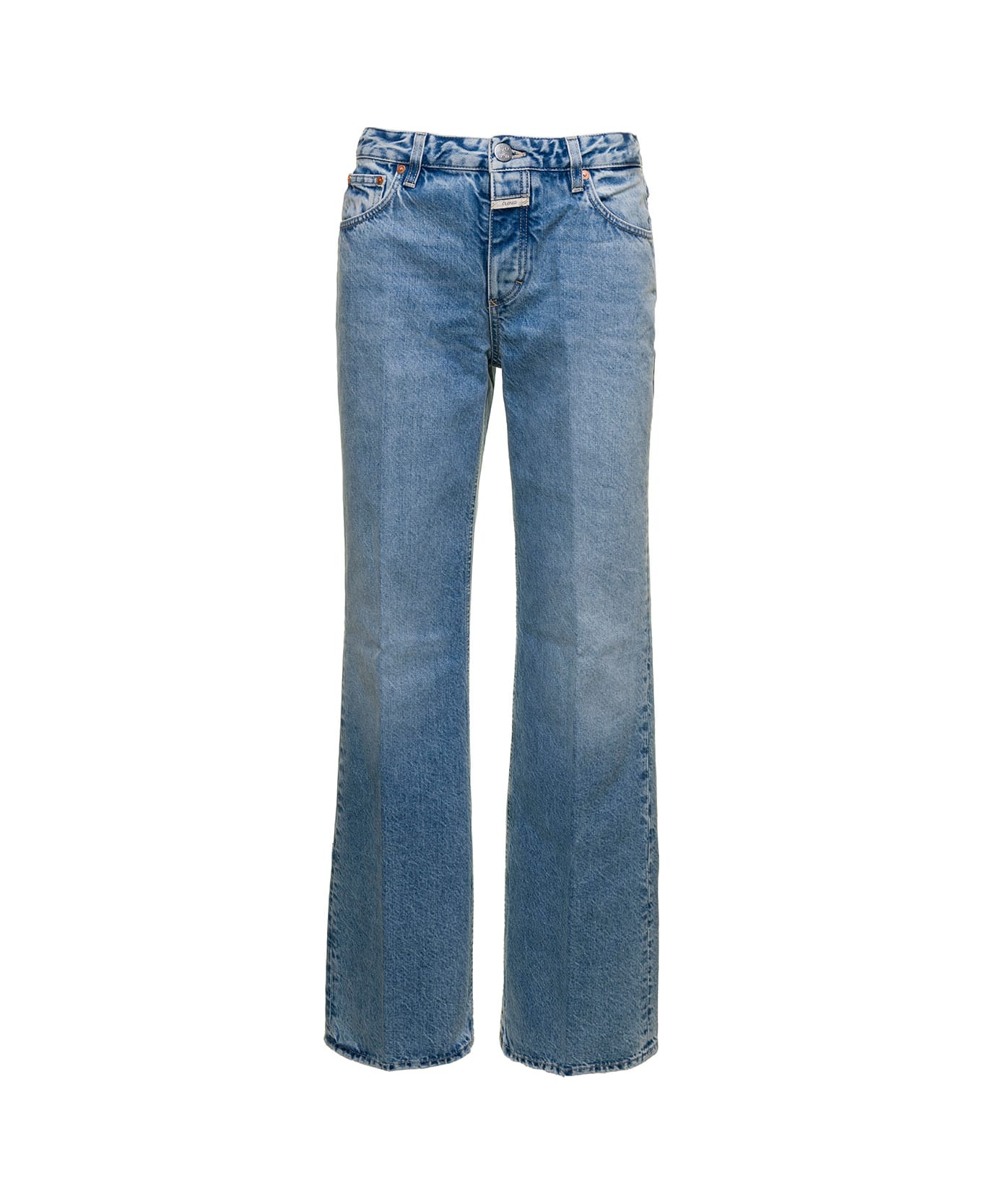Closed Blue 'gillan' Flared Jeans In Recycled Cotton Denim Woman - Blu
