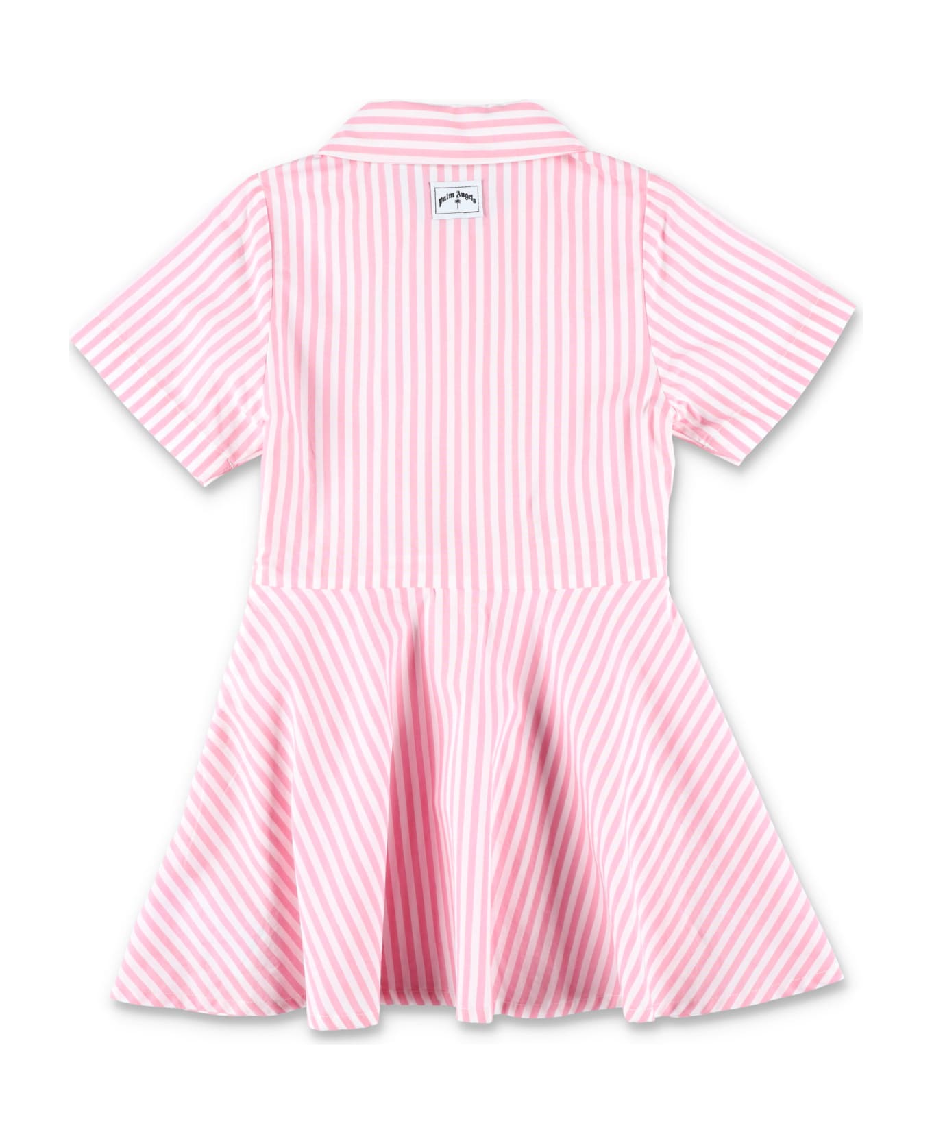 Palm Angels 3 Palms Striped Shirt Dress - PINK WHITE STRIPES ワンピース＆ドレス