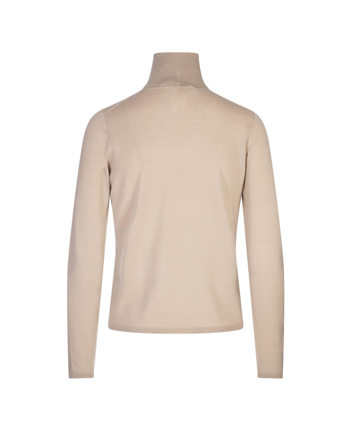 Max Mara Adda Turtleneck Long-sleeved Sweater - Beige