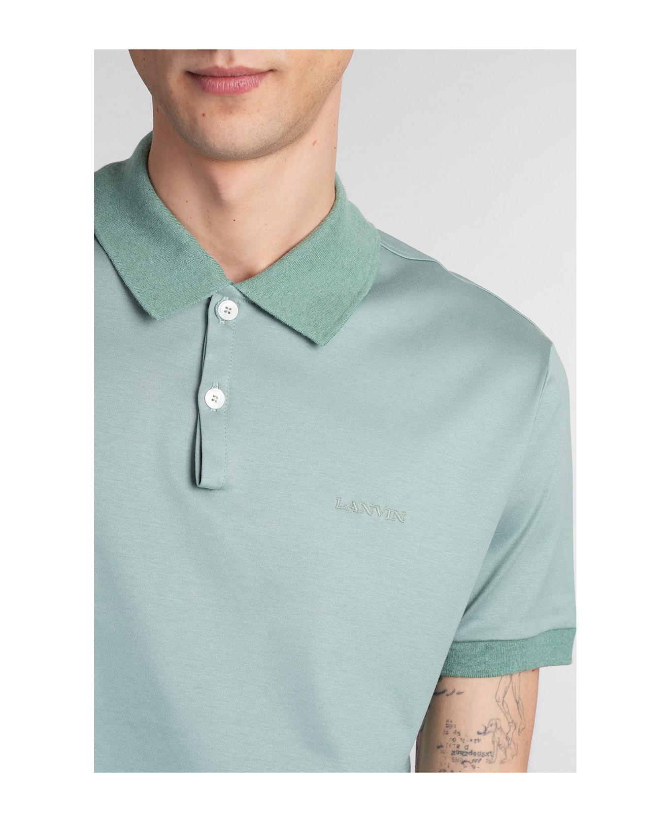 Lanvin Polo In Green Cotton - green