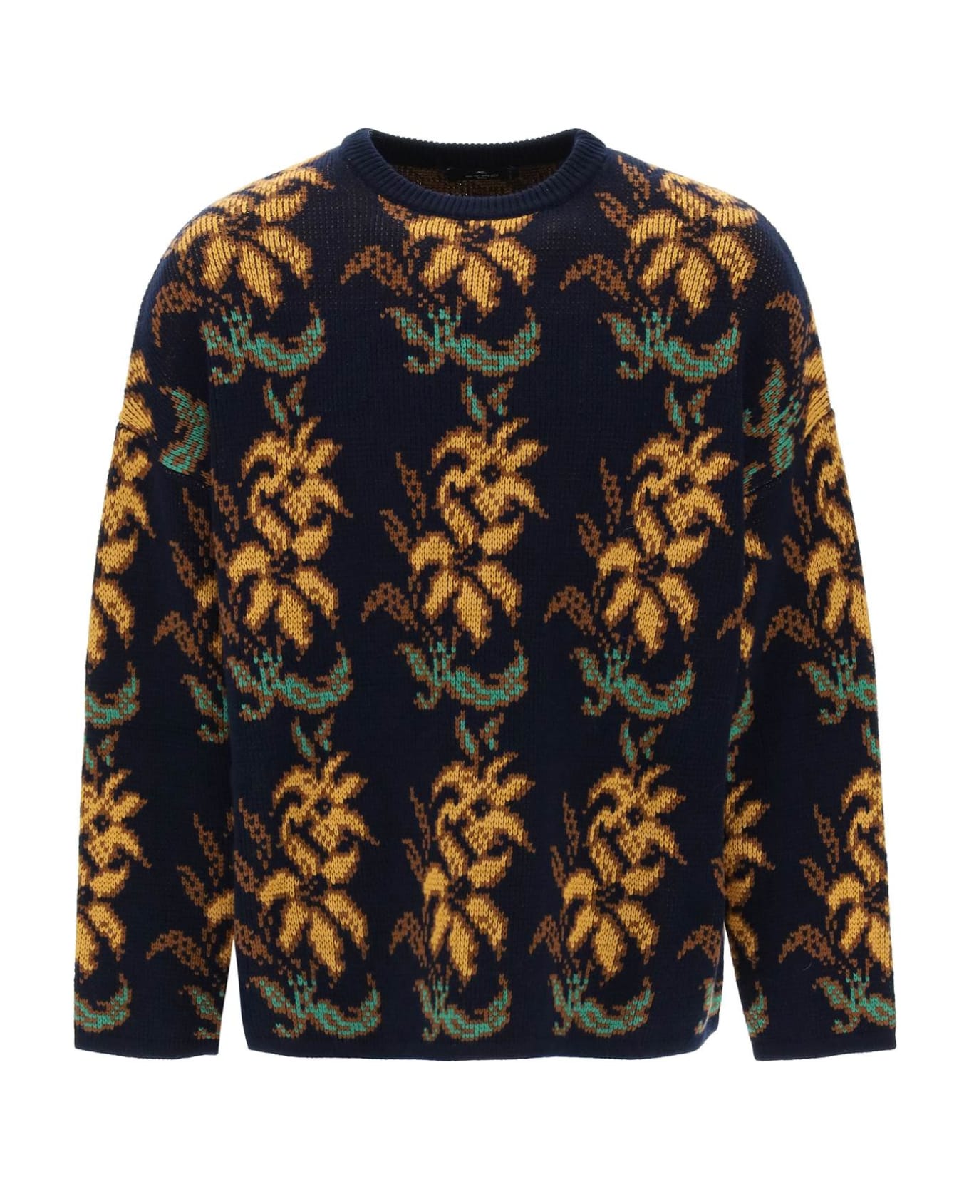 Etro Sweater With Floral Pattern - BLUE (Blue)