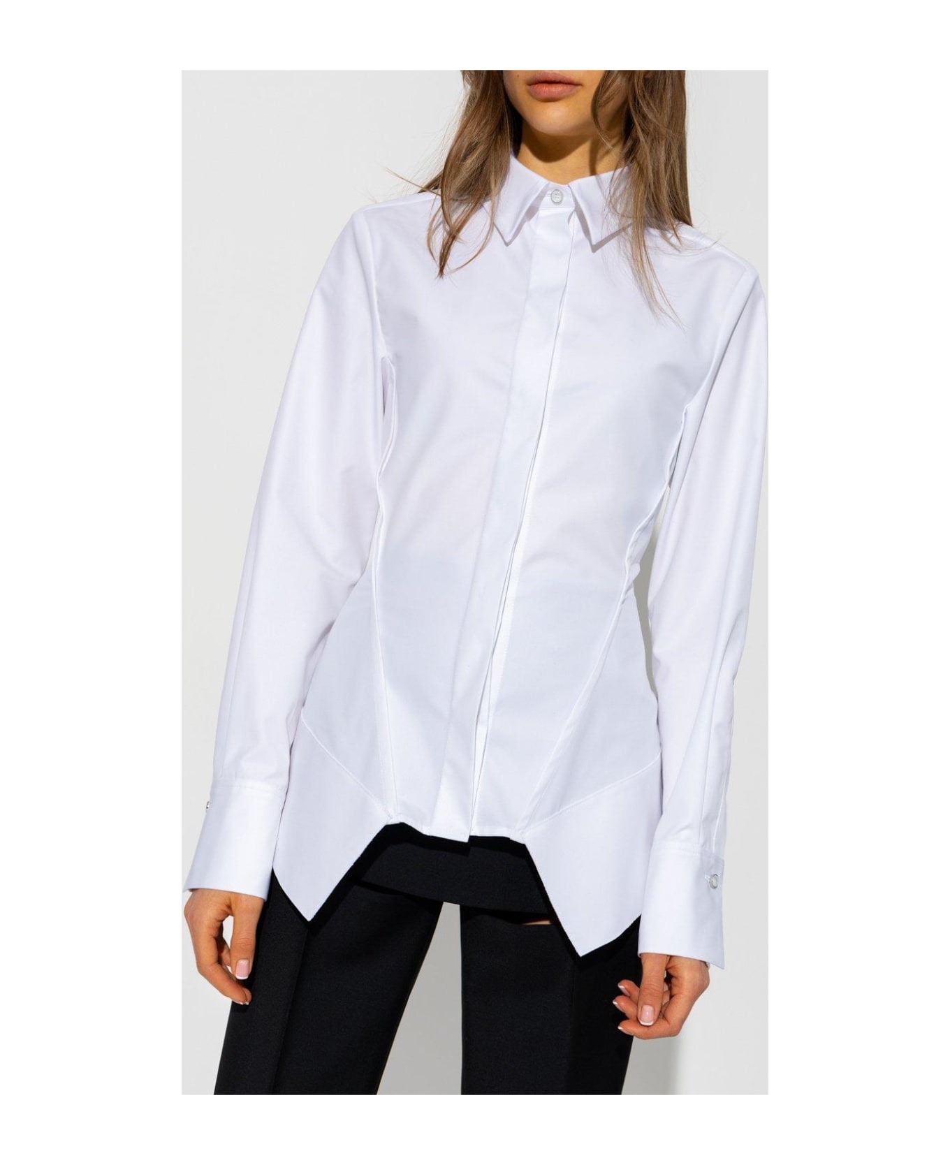 Givenchy Cut-out Detail Fitted Shirt - WHITE