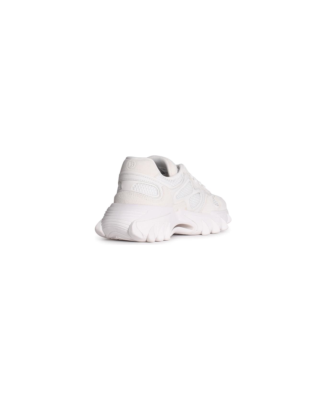 Balmain 
b-east
 White Leather Blend Sneakers - White