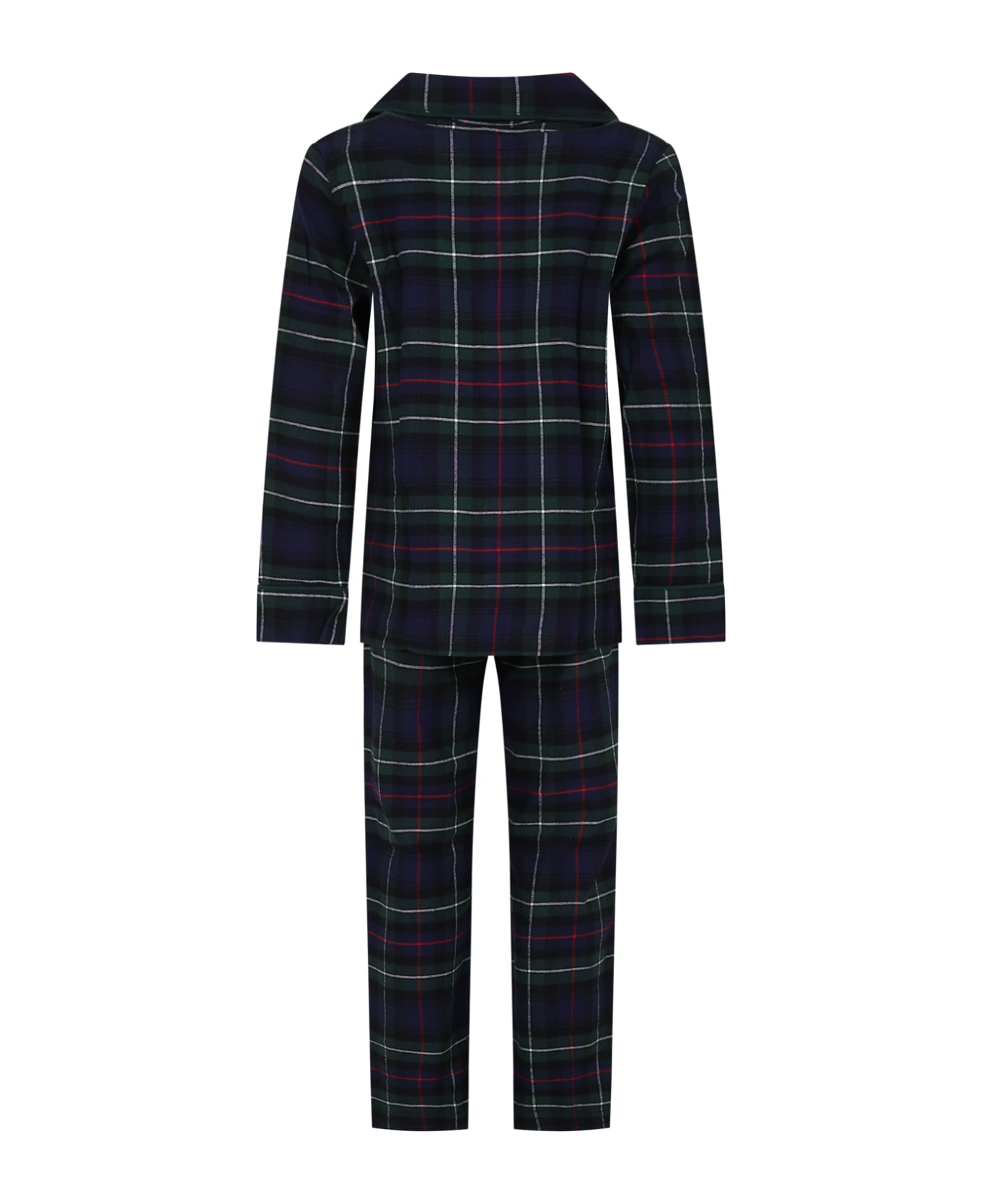 Ralph Lauren Blue Pajamas For Boy With Iconic Pony - Blue