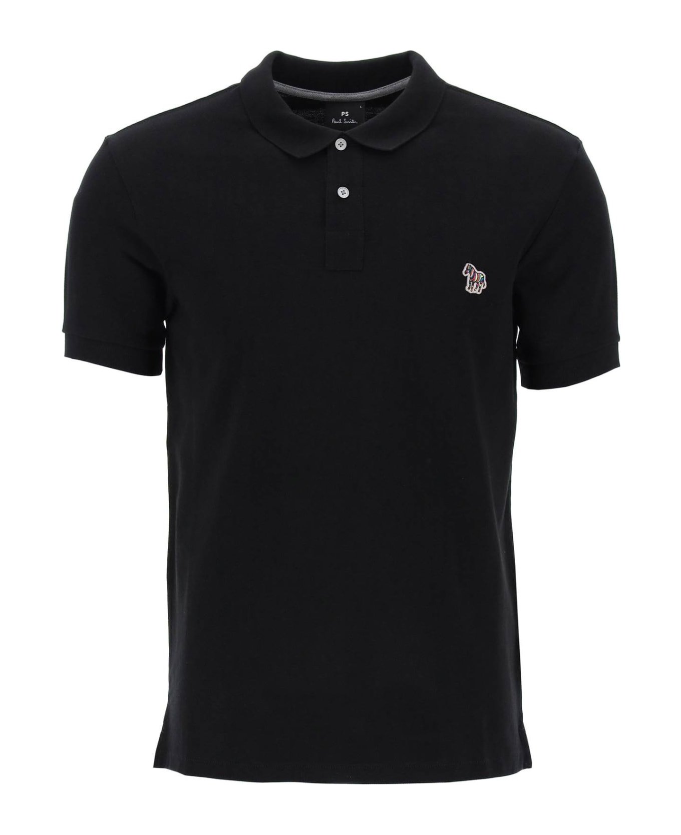 PS by Paul Smith Slim Fit Polo Shirt In Organic Cotton - BLACK (Black)