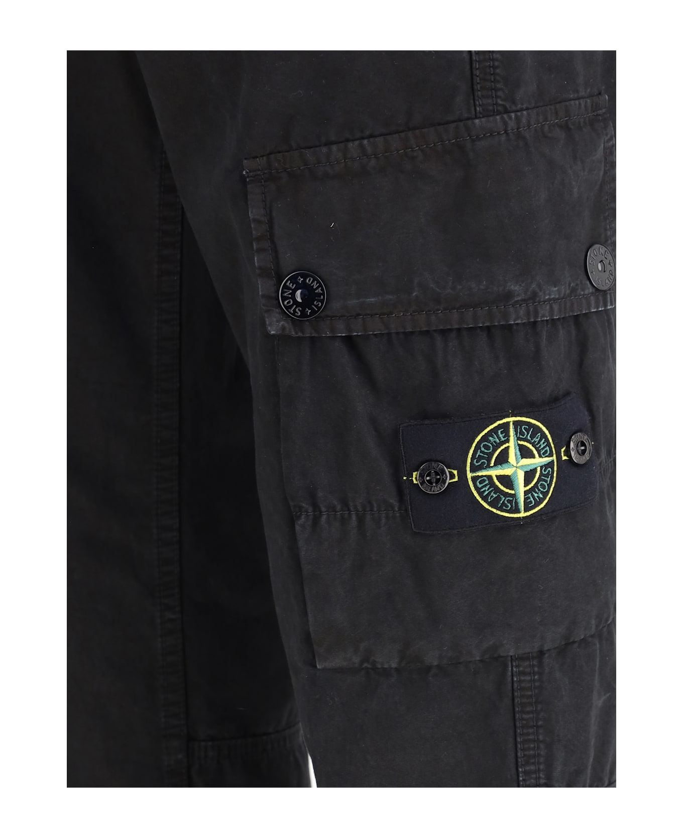 Stone Island Cargo Pants - Black