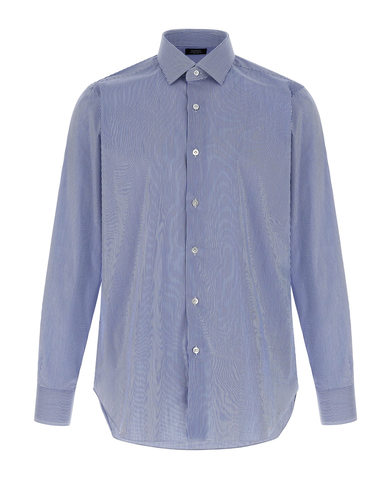 Barba Napoli Striped Shirt - Light Blue