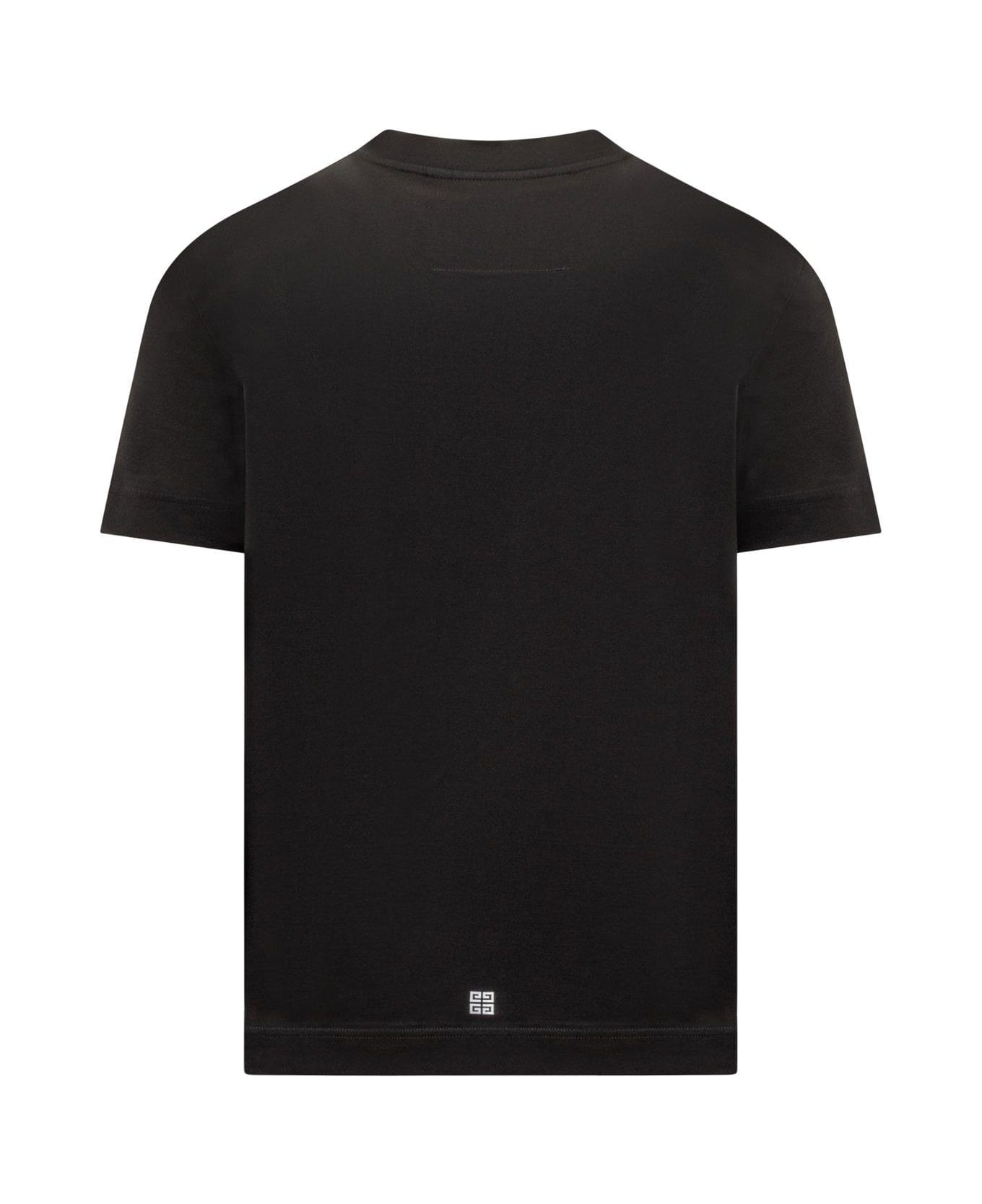 Givenchy Graphic Printed Crewneck T-shirt - BLACK