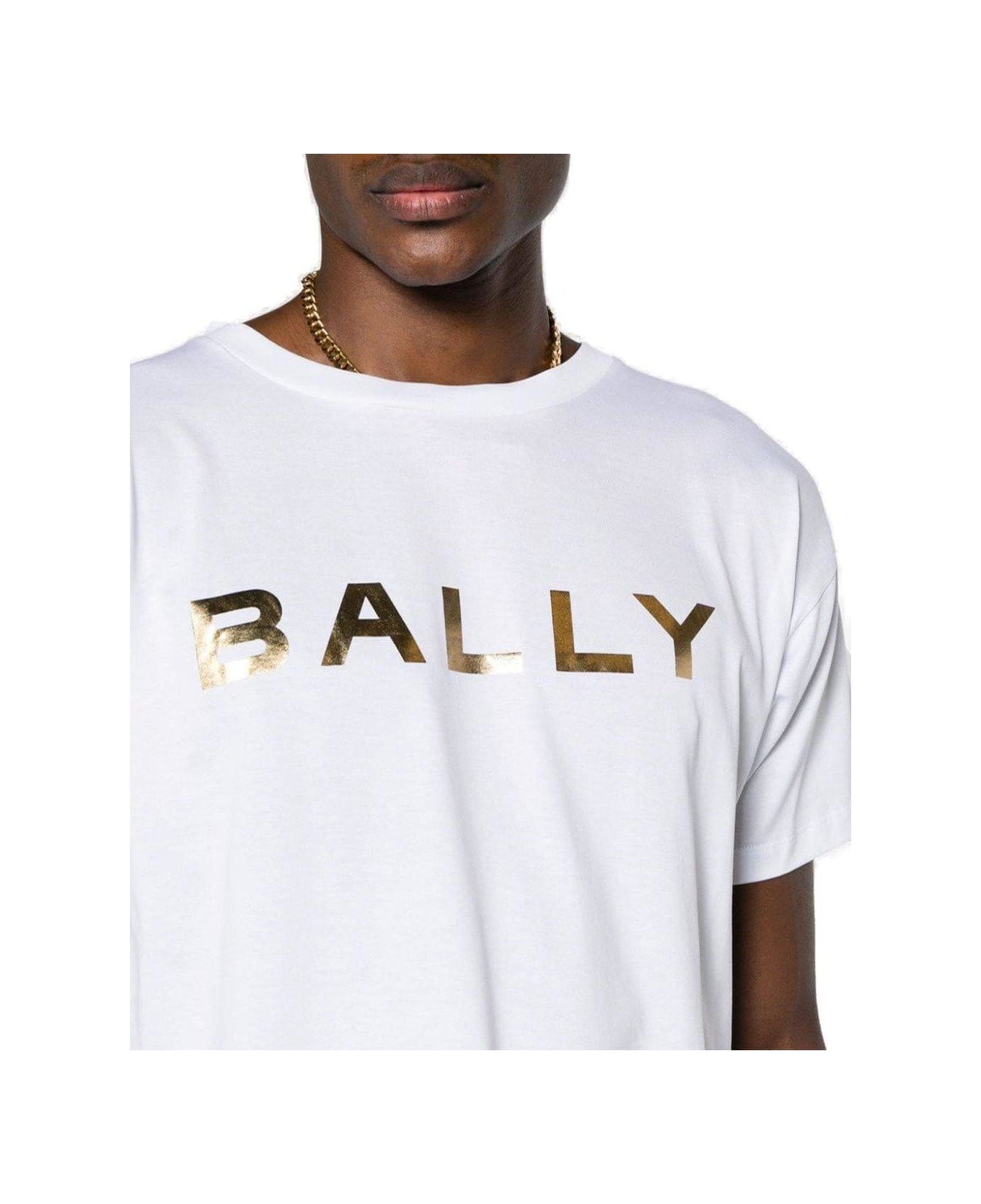 Bally Logo Printed Crewneck T-shirt - White