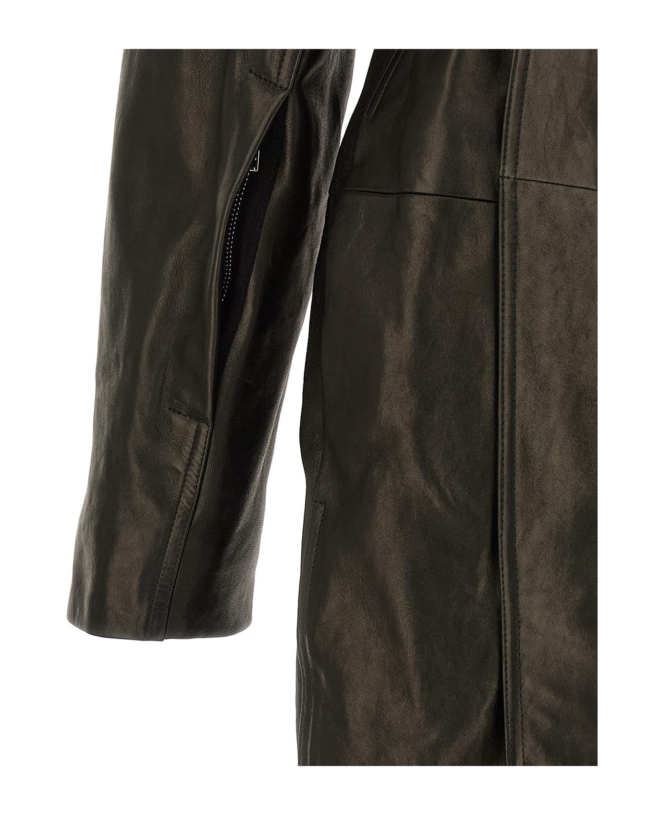 Rick Owens 
dracucollar Belted
 Coat - Black  