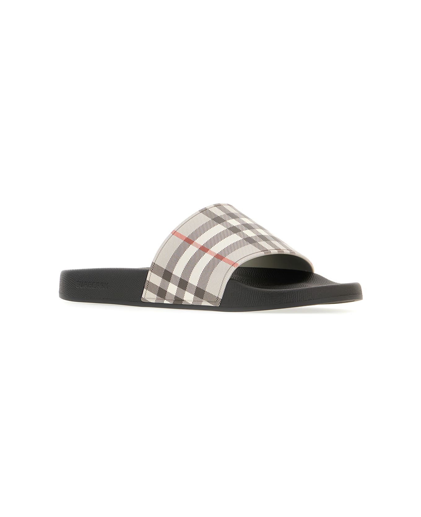 Burberry Black Polyurethane Slippers - SAFARI IP CHECK