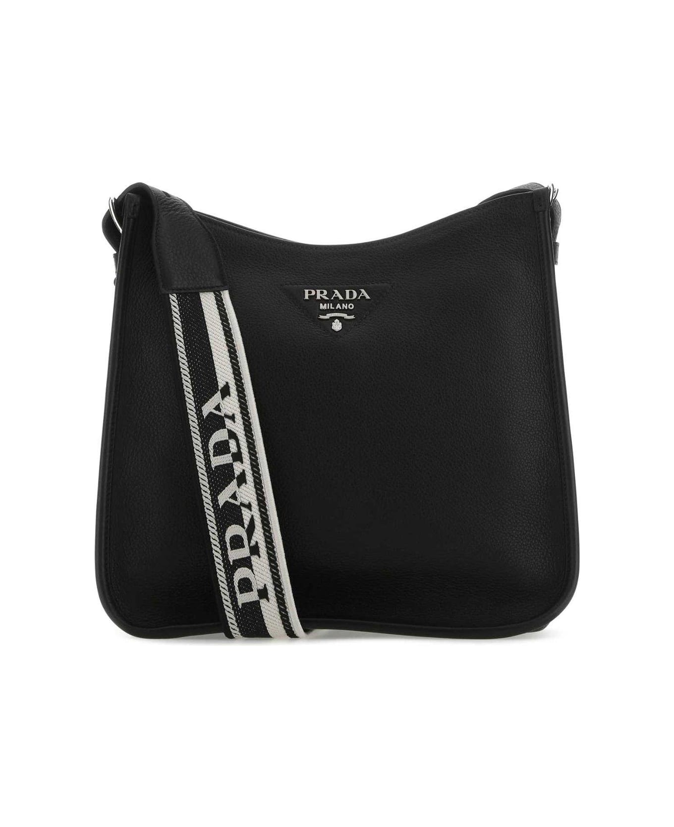 Prada Leather Crossbody Bag - Black