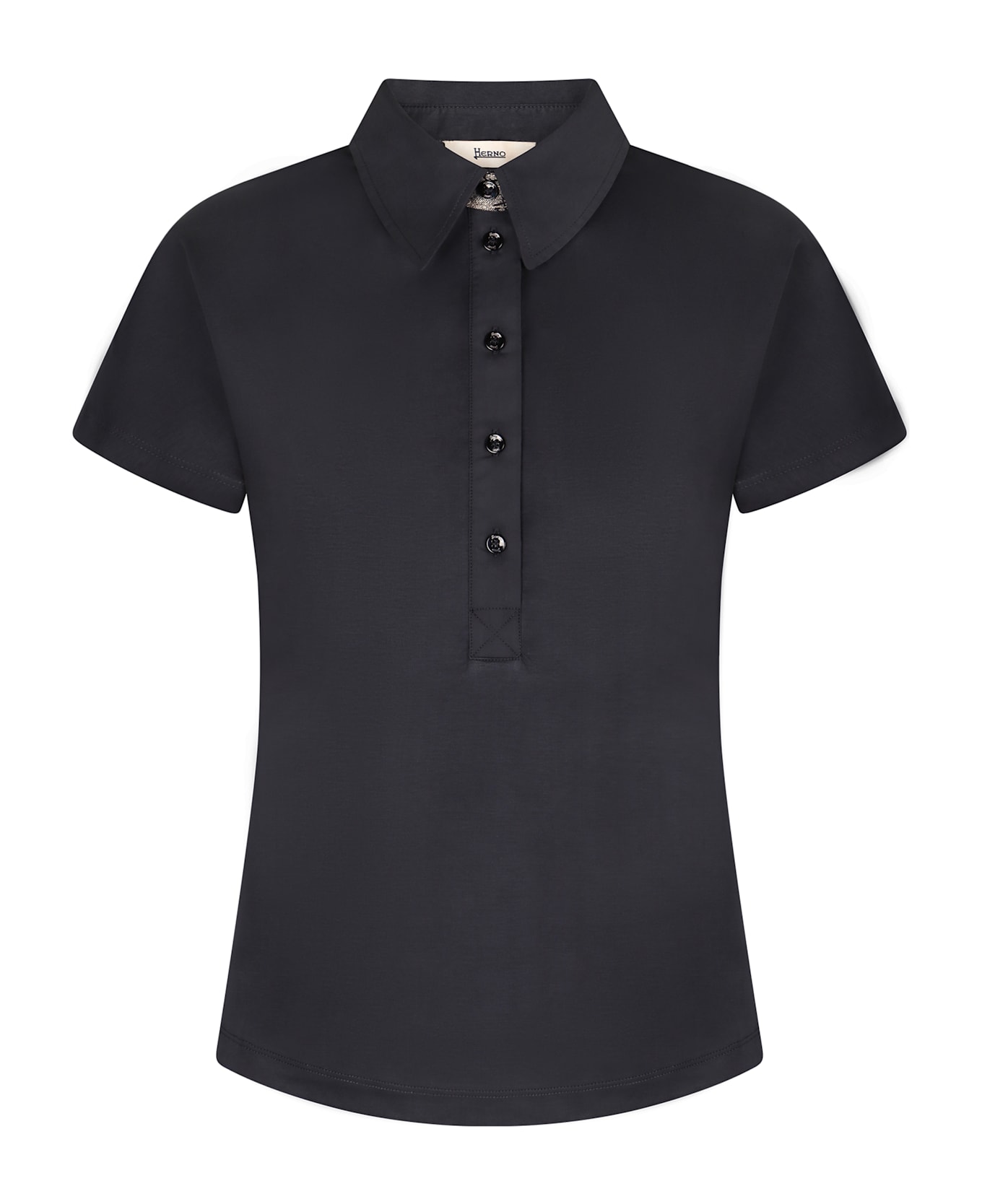 Herno Short Sleeve Cotton Polo Shirt - blue