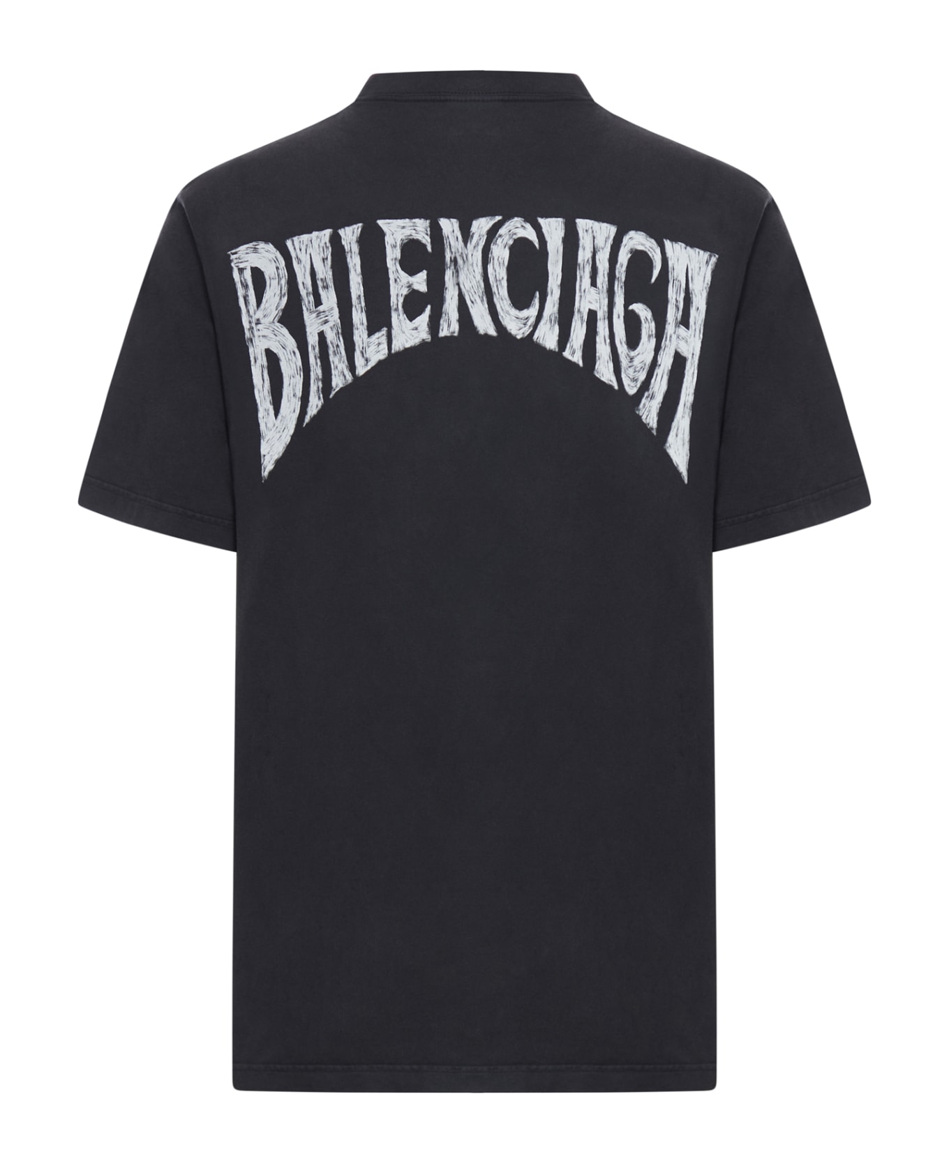 Balenciaga Hand-drawn T-shirt - Black