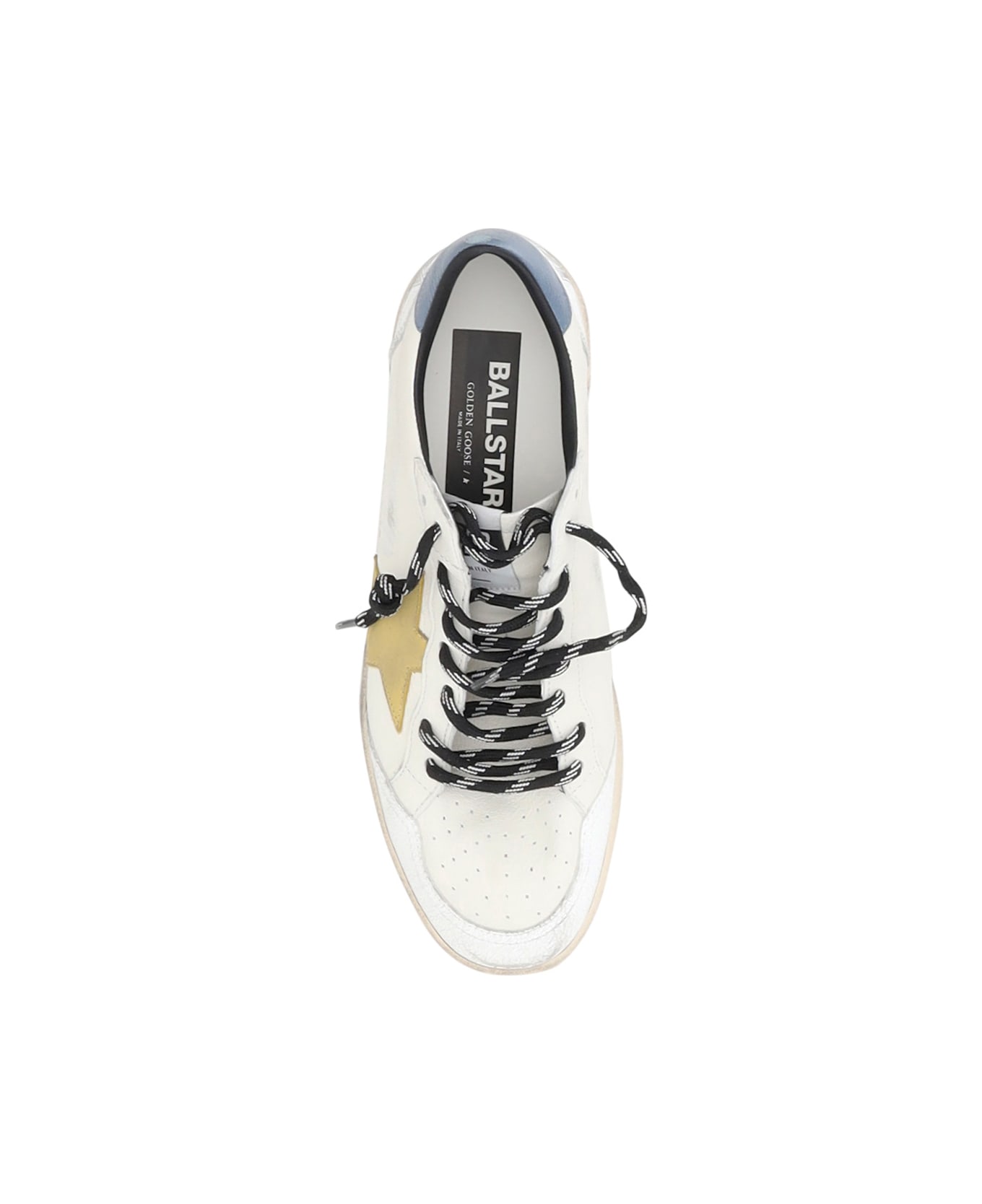 Golden Goose Ball Star Sneakers - White/honey/water Blue