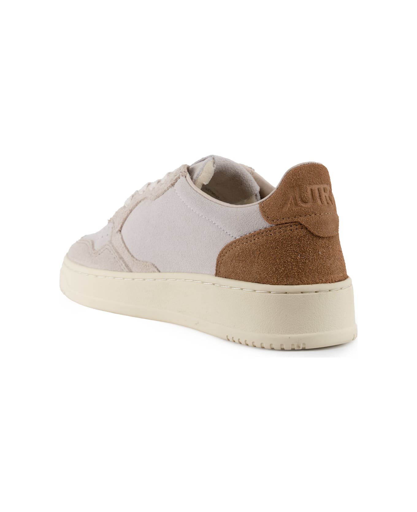 Autry Medalist Low Tricolor Suede Sneakers - Tric/suede snd/cigar