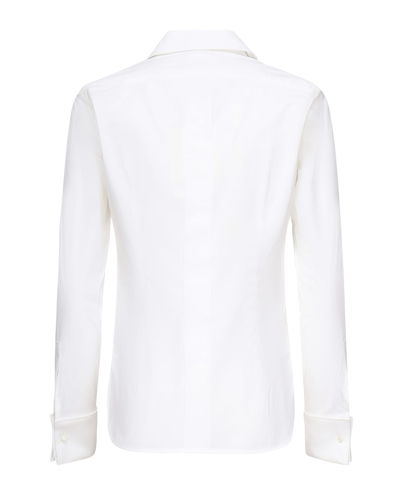 Max Mara Cotton Shirt With Logo - White