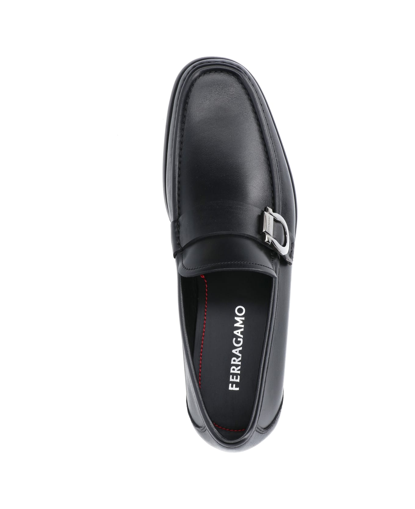 Ferragamo 'gancini' Loafers - Nero