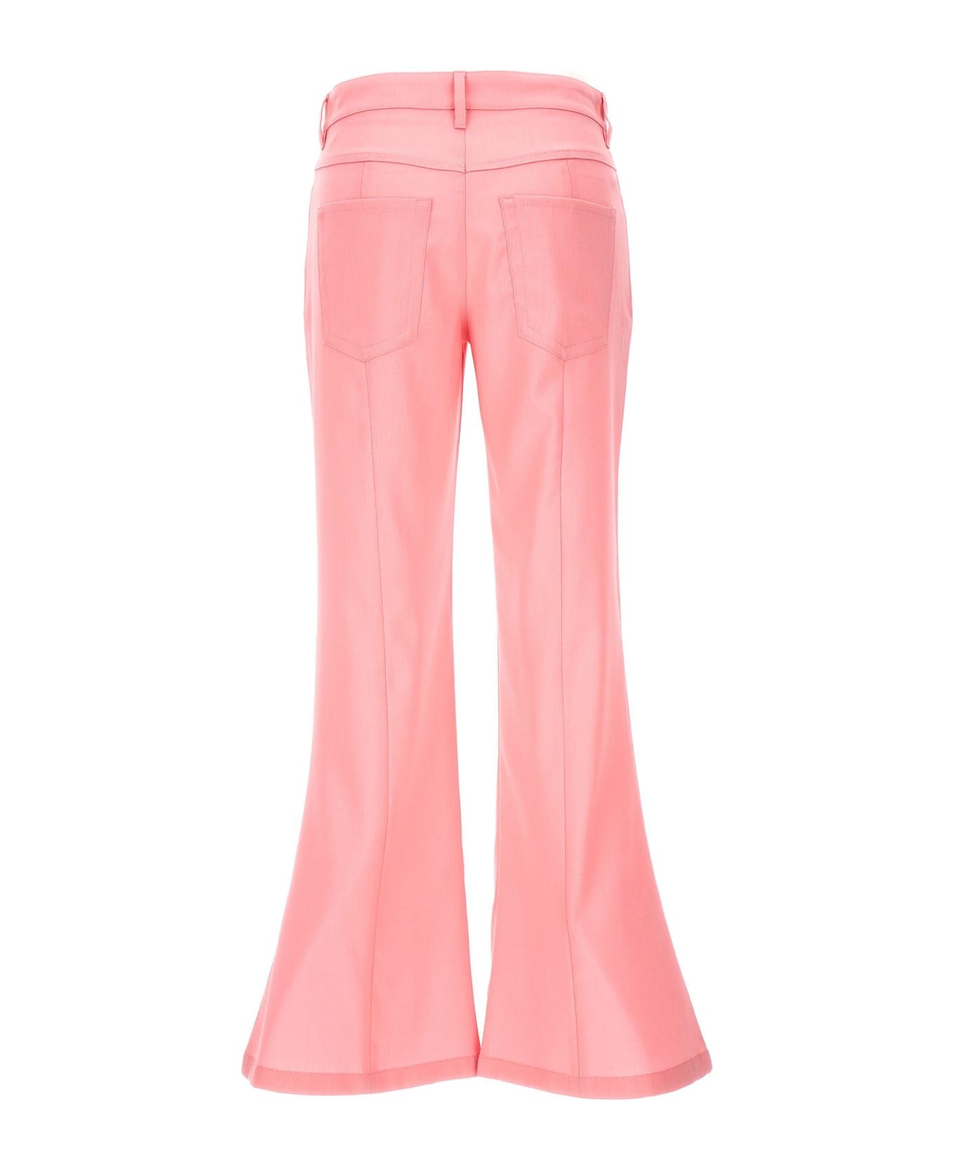 Marni Logo Embroidery Wool Trousers - Pink Gummy ボトムス