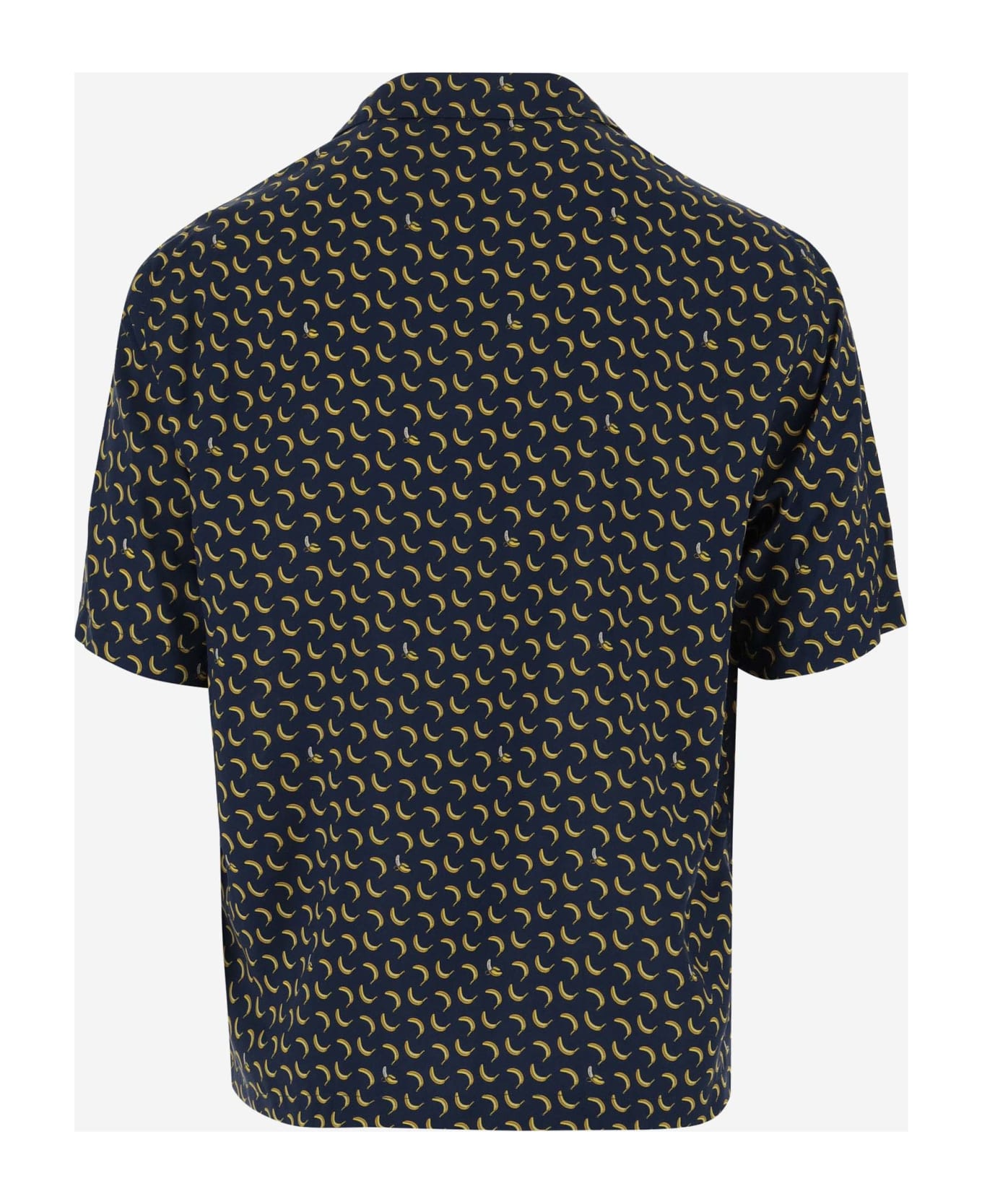 Palm Angels Banana Print Viscose Shirt - Blue シャツ