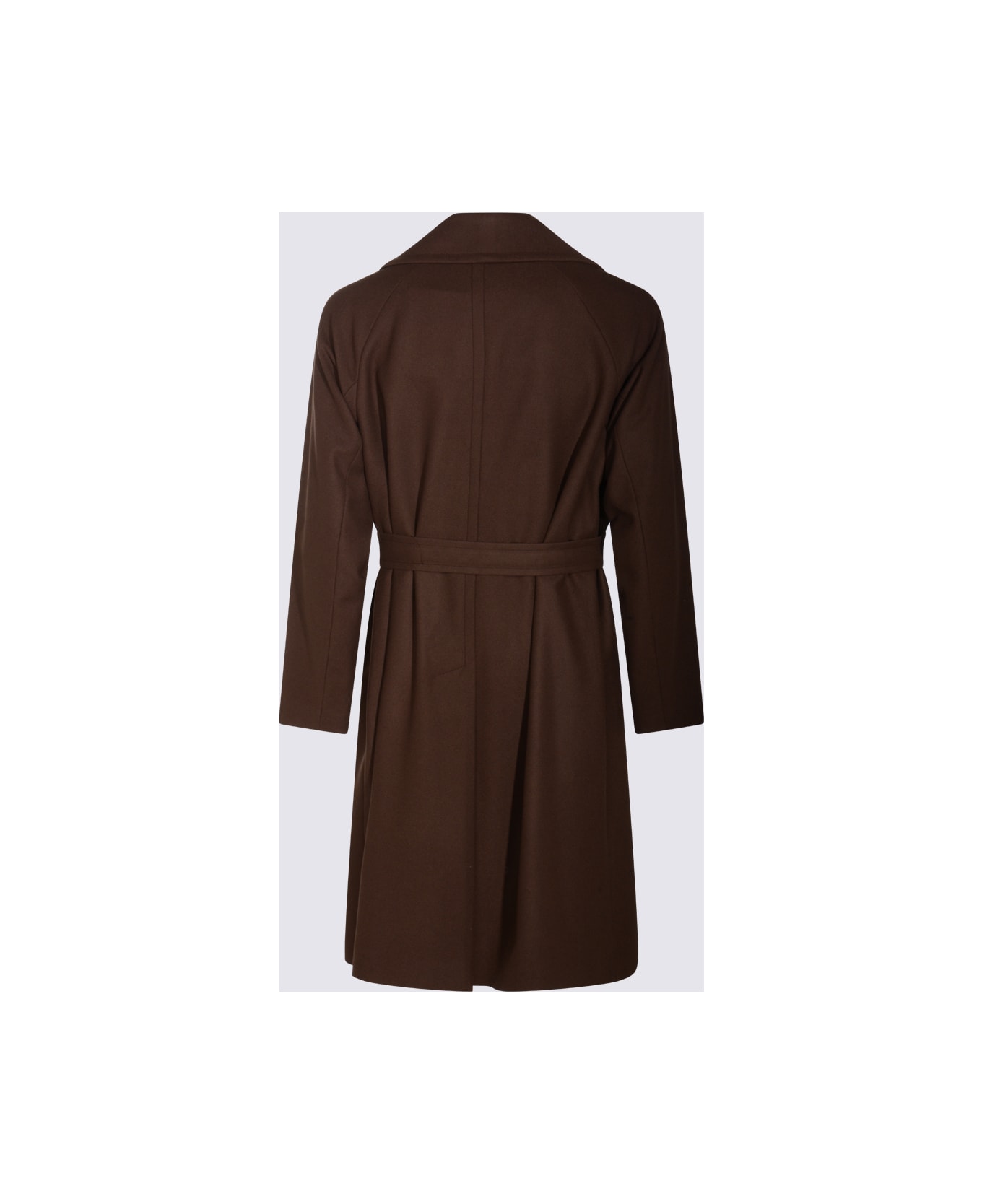 Hevò Brown Wool Coat - Brown