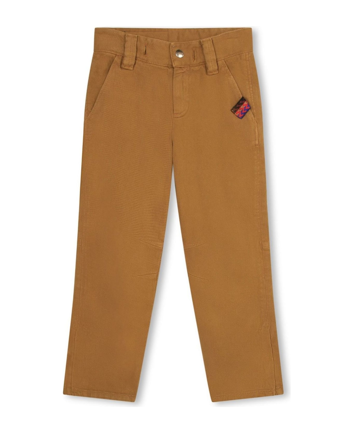 Lanvin Butterscotch Brown Cotton Trousers - Beige ボトムス