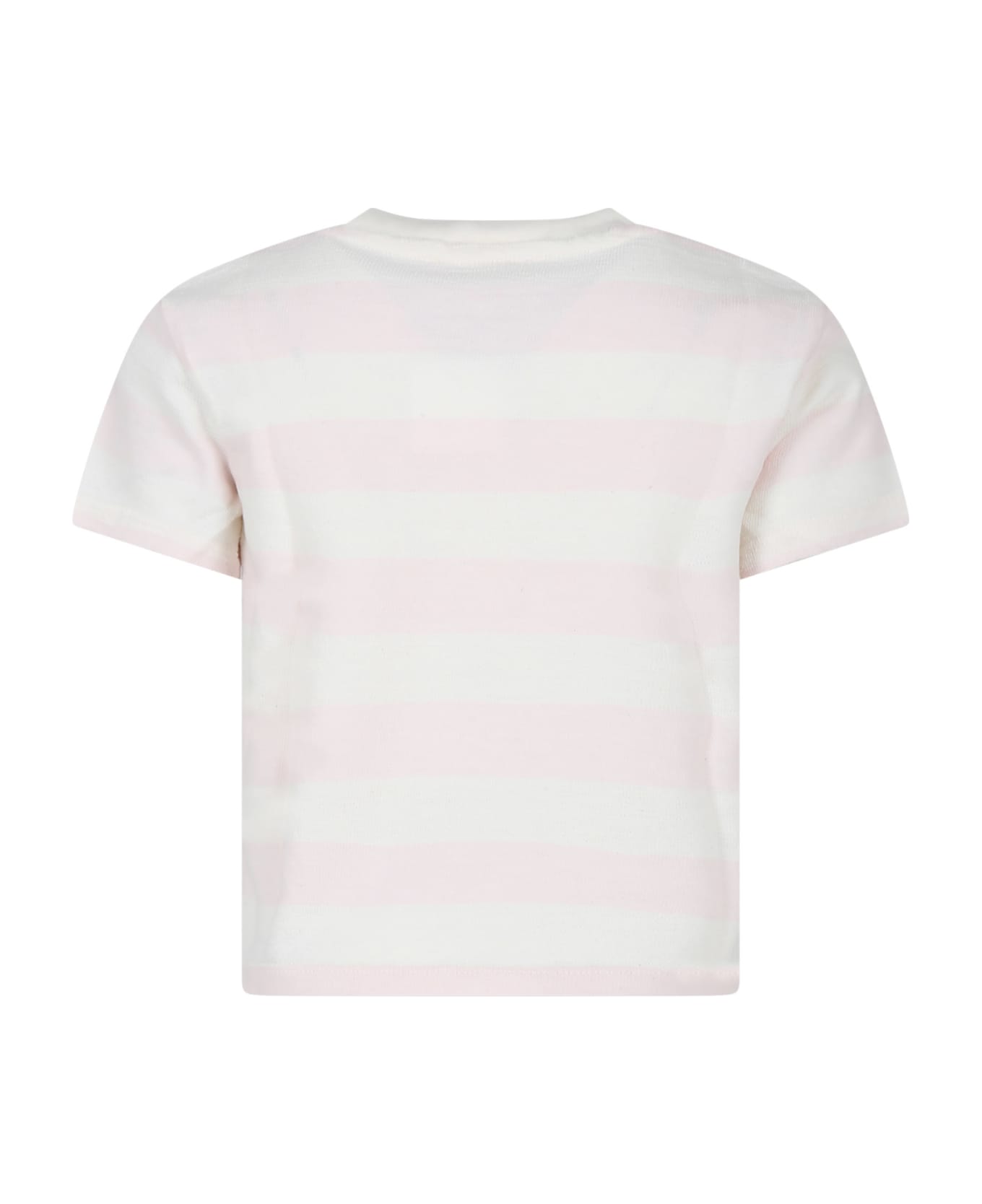 Bonpoint Ivory T-shirt For Girl With Iconic Cherries - Bianco e Rosa
