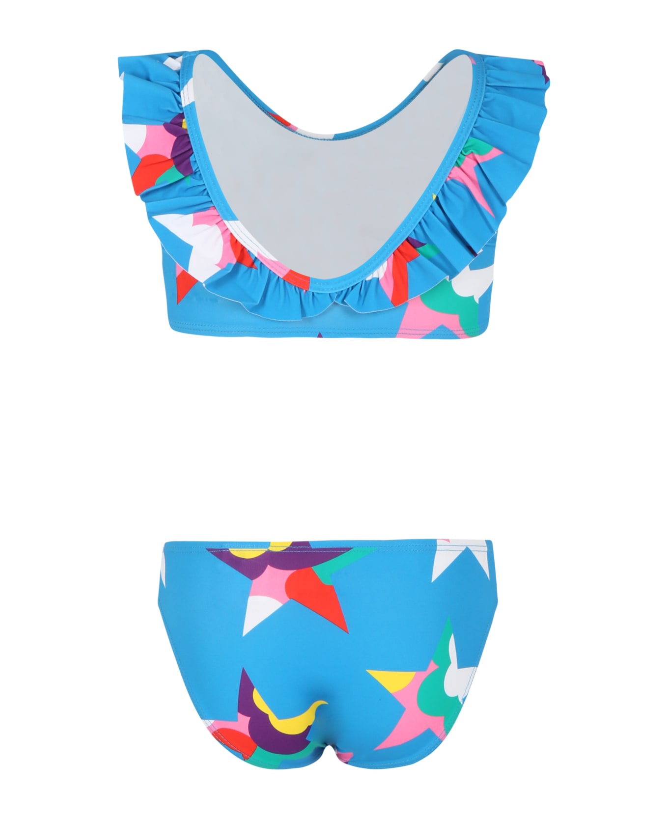Stella McCartney Kids Light-blue Bikini For Girl With Stars - Light Blue