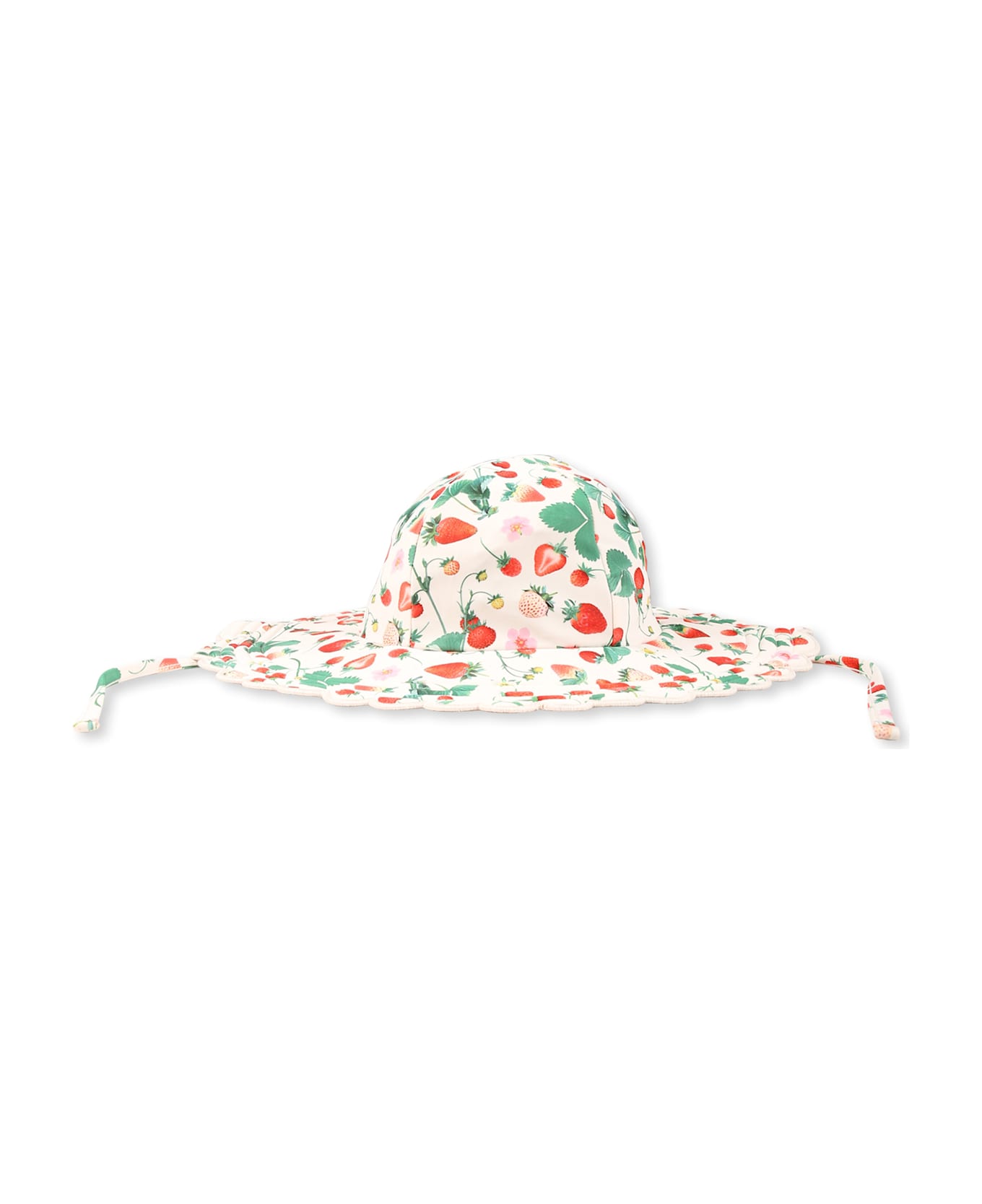 Molo Ivory Cloche For Girl With Strawberries - Ivory